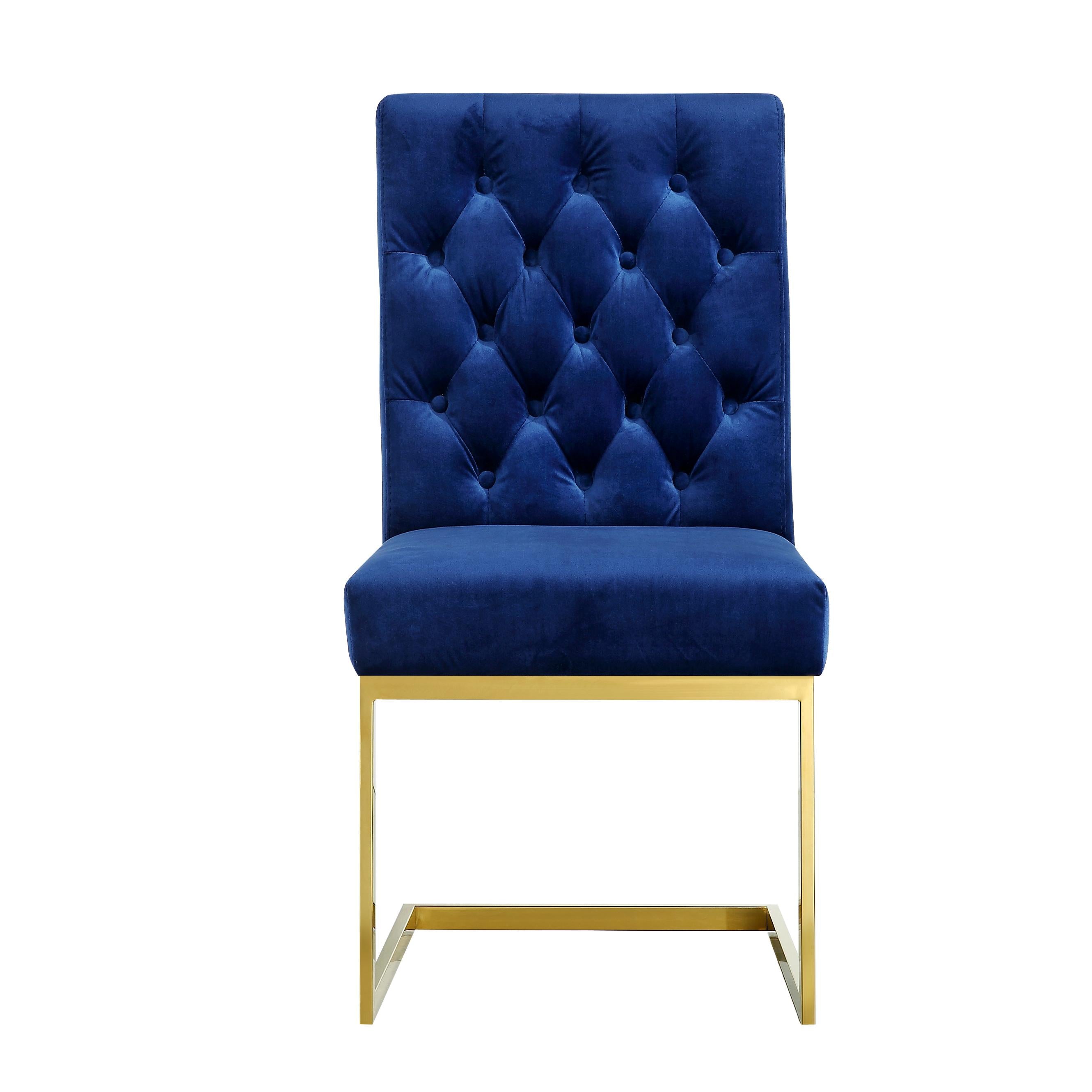 Meridian Cameron Navy Velvet Dining Chair