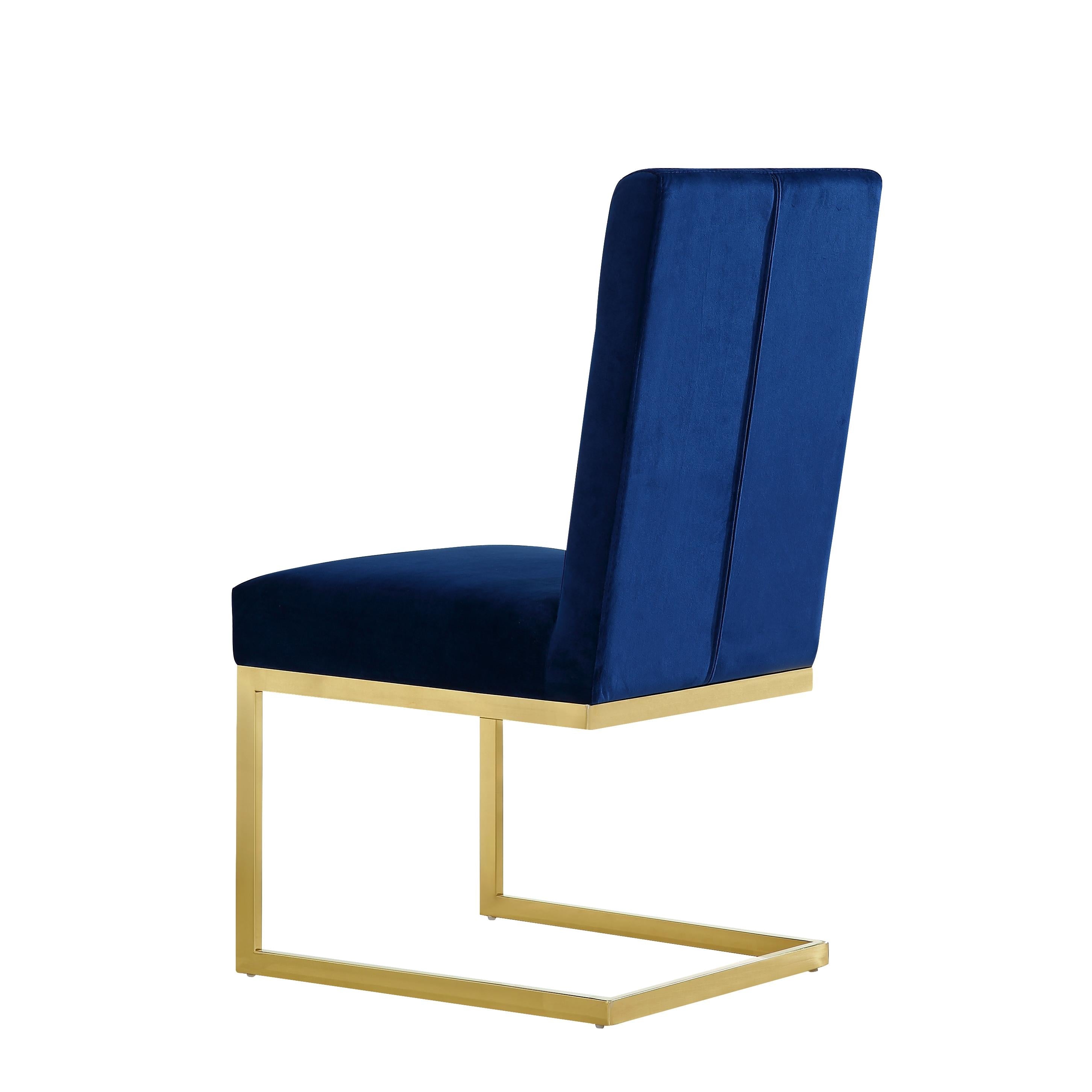 Meridian Cameron Navy Velvet Dining Chair