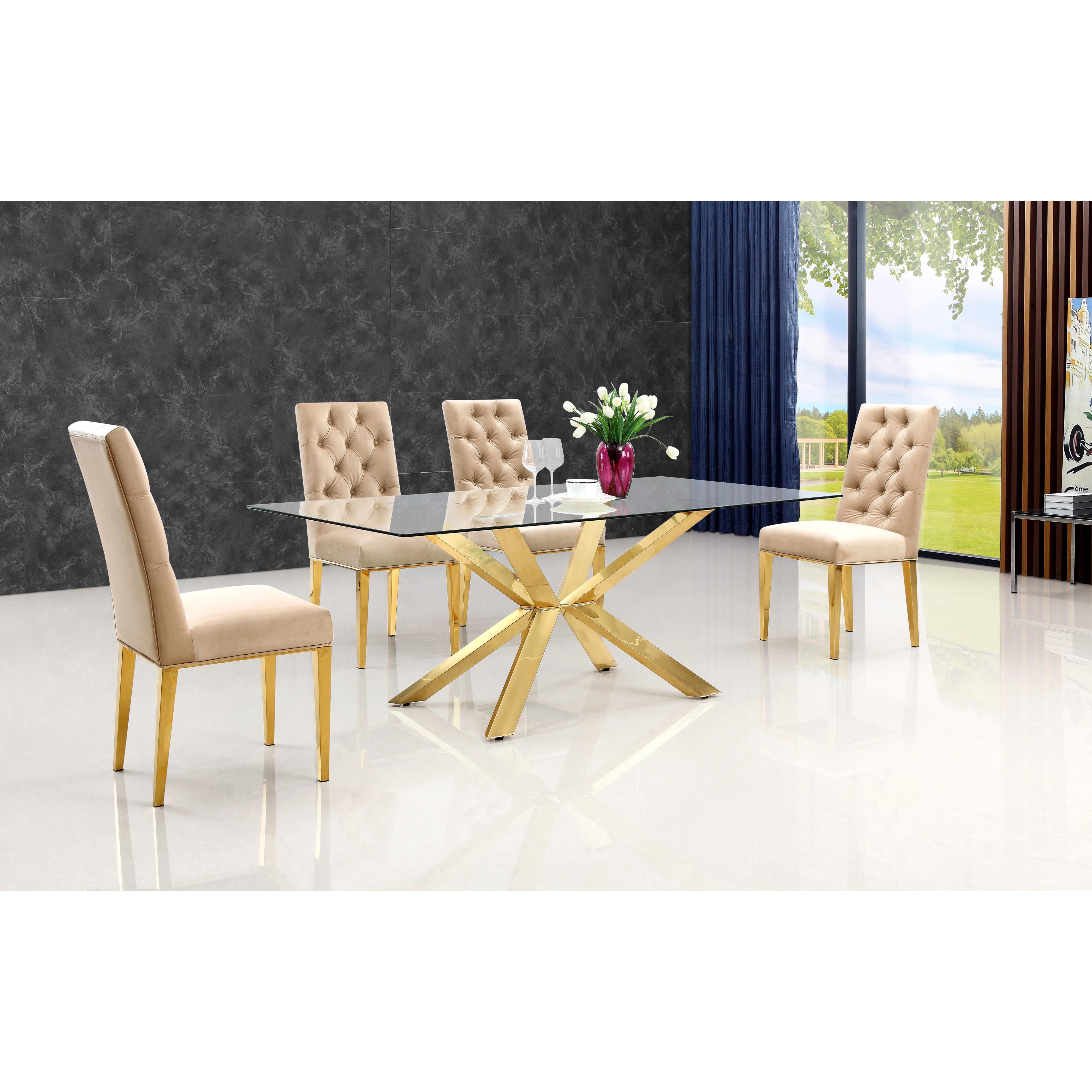 Meridian Capri Gold Dining Table