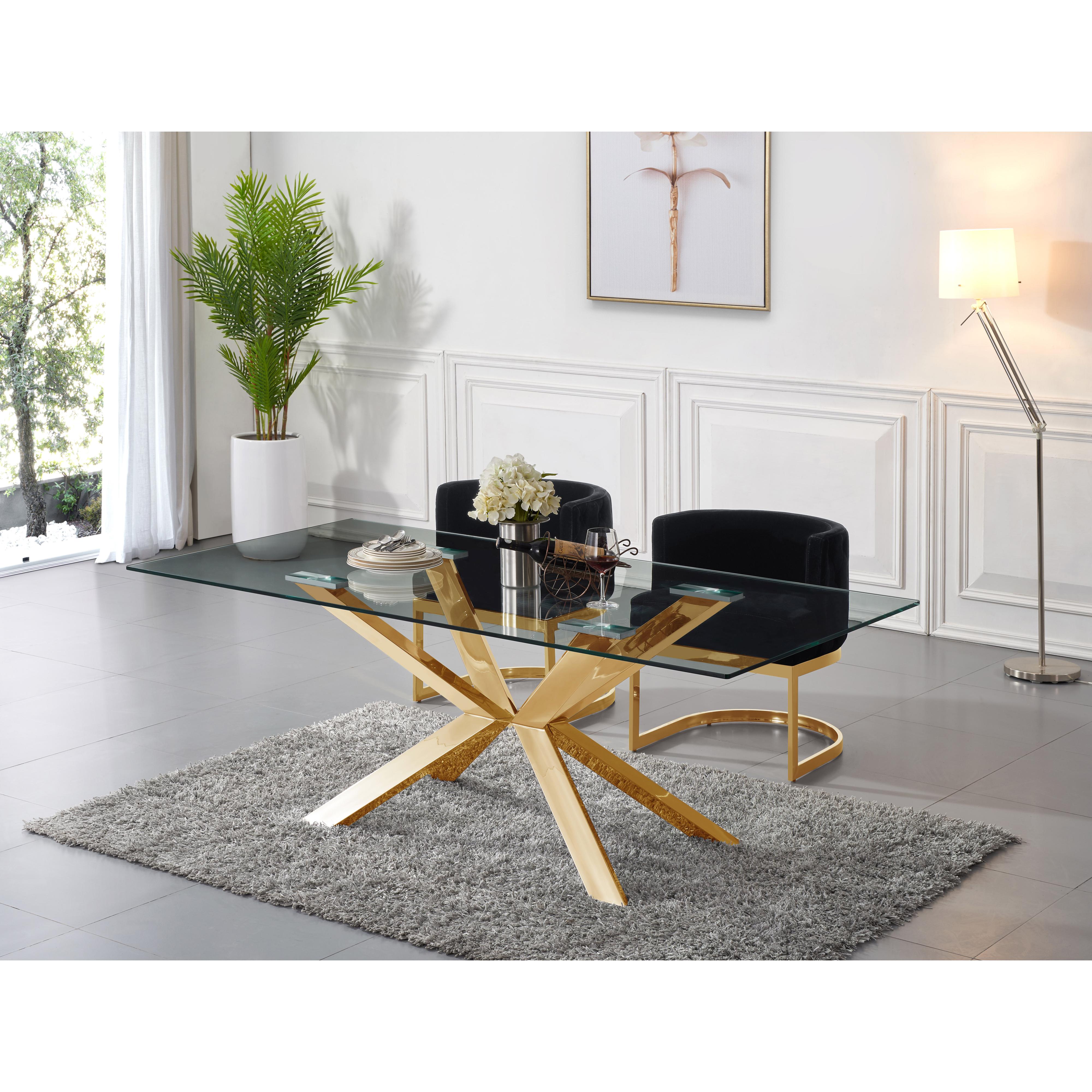 Meridian Capri Gold Dining Table