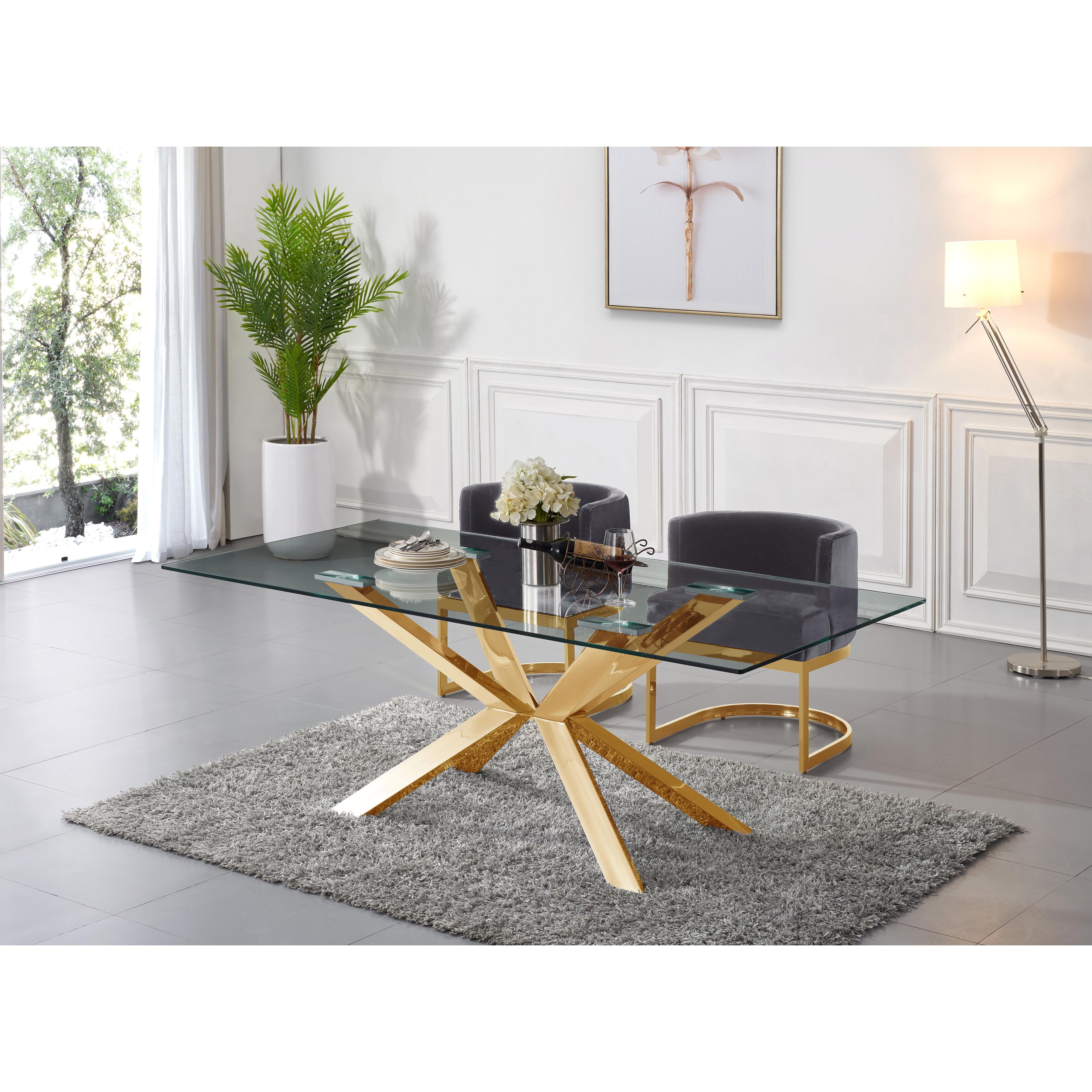 Meridian Capri Gold Dining Table