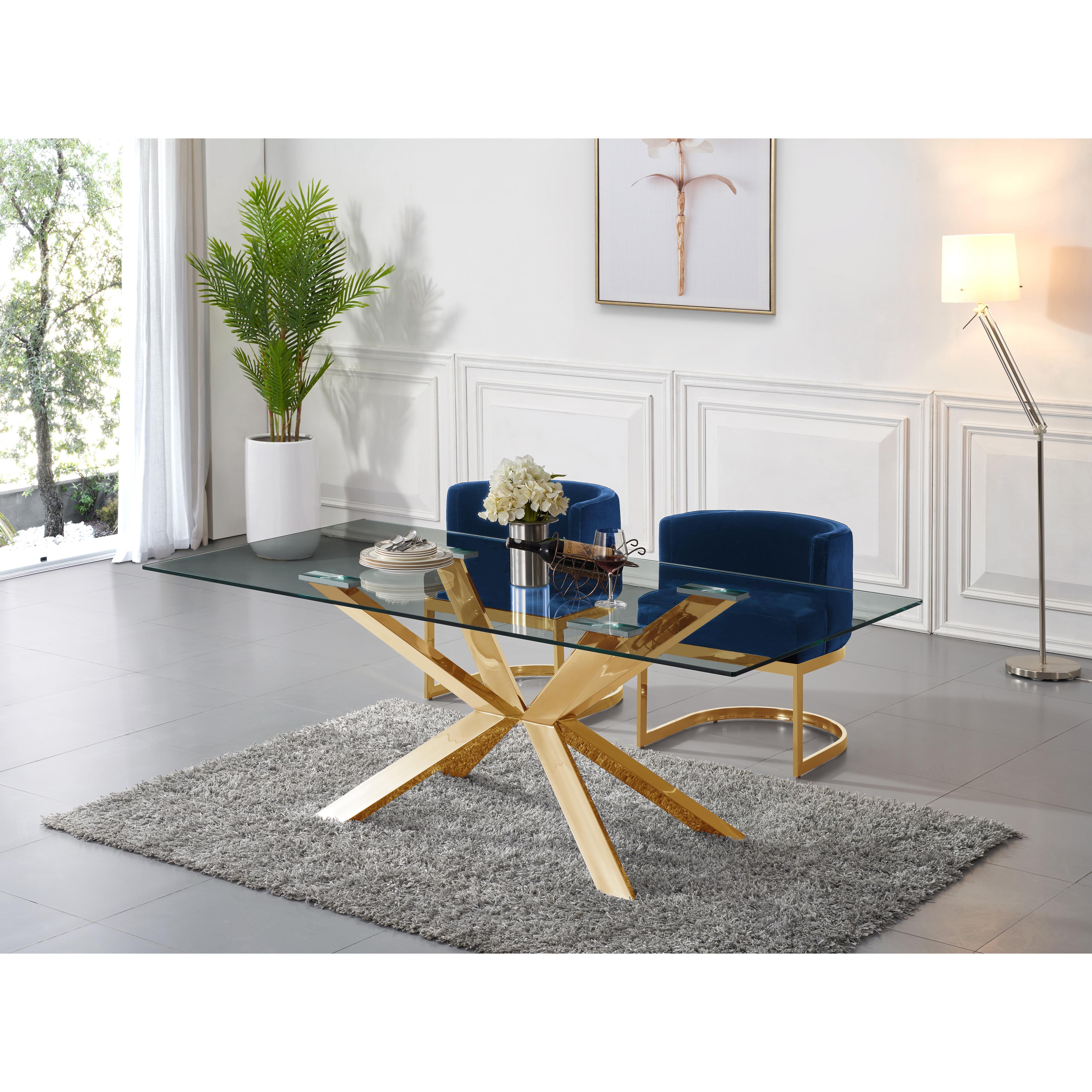 Meridian Capri Gold Dining Table