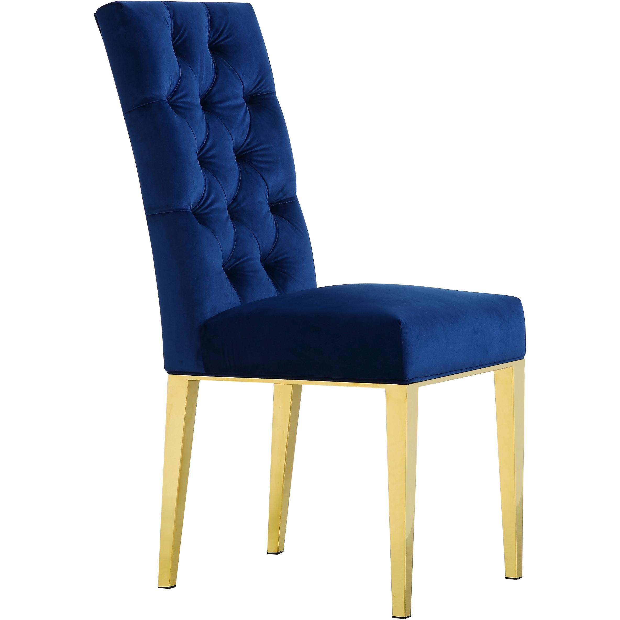 Meridian Capri Navy Velvet Dining Chair