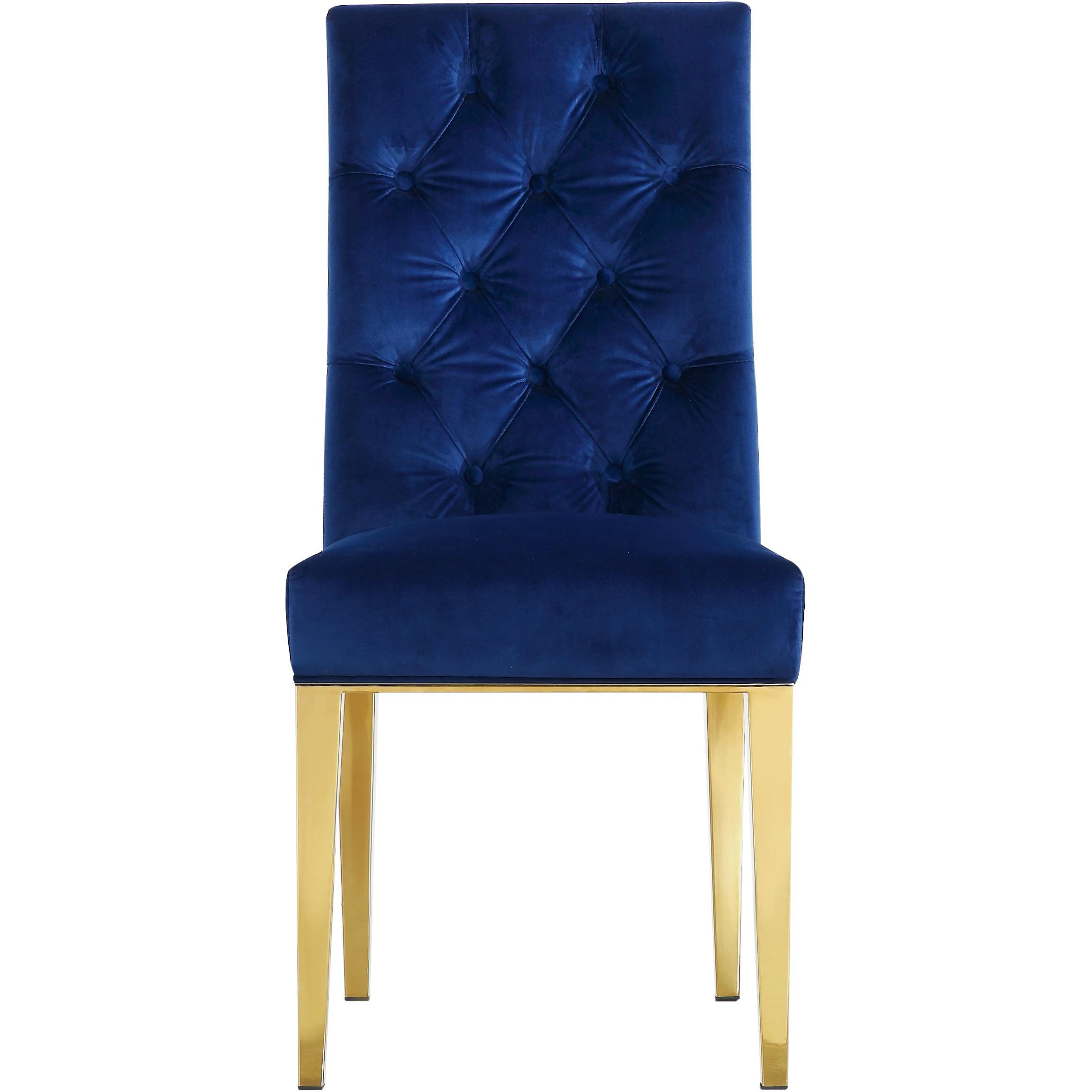 Meridian Capri Navy Velvet Dining Chair