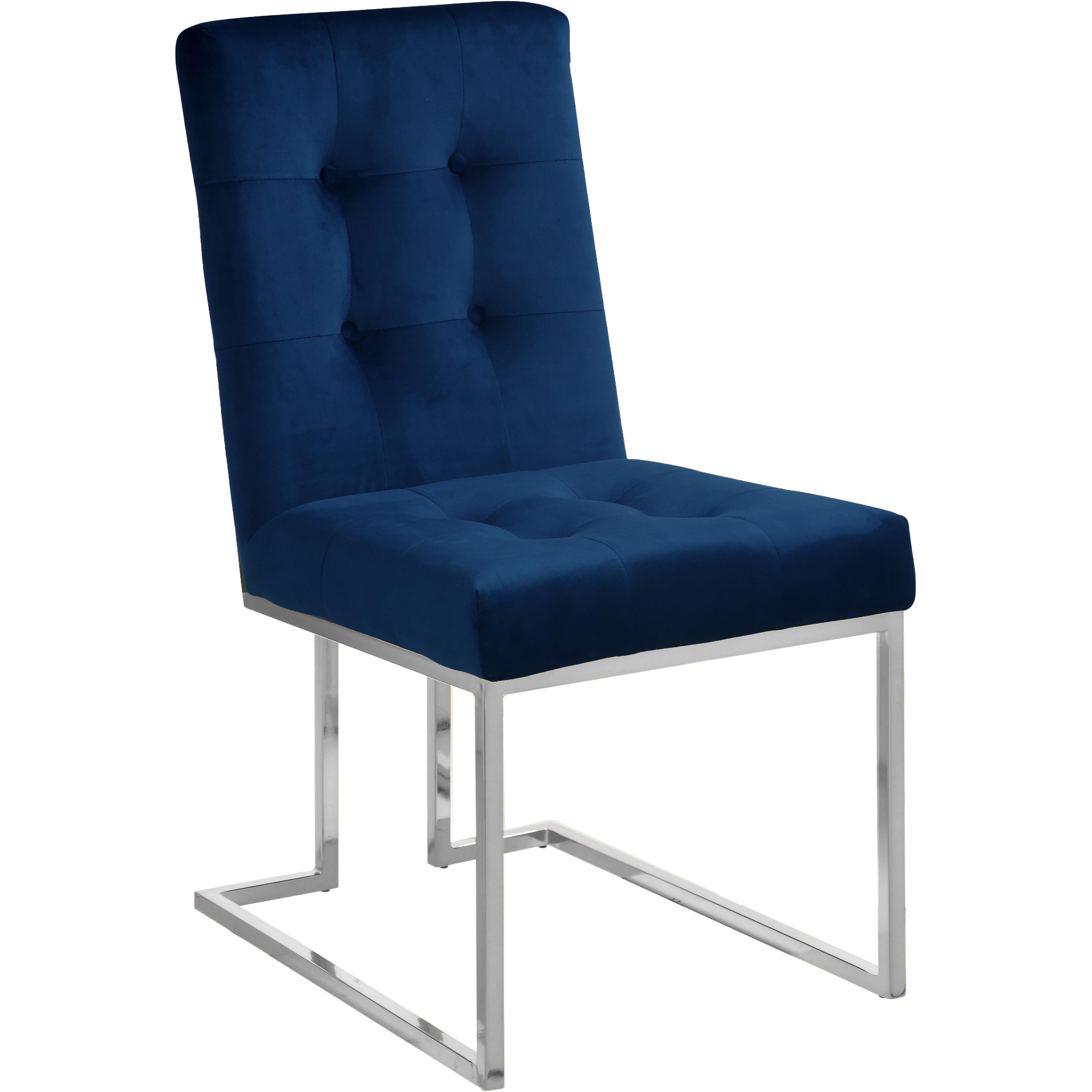 Meridian Alexis Navy Velvet Dining Chair