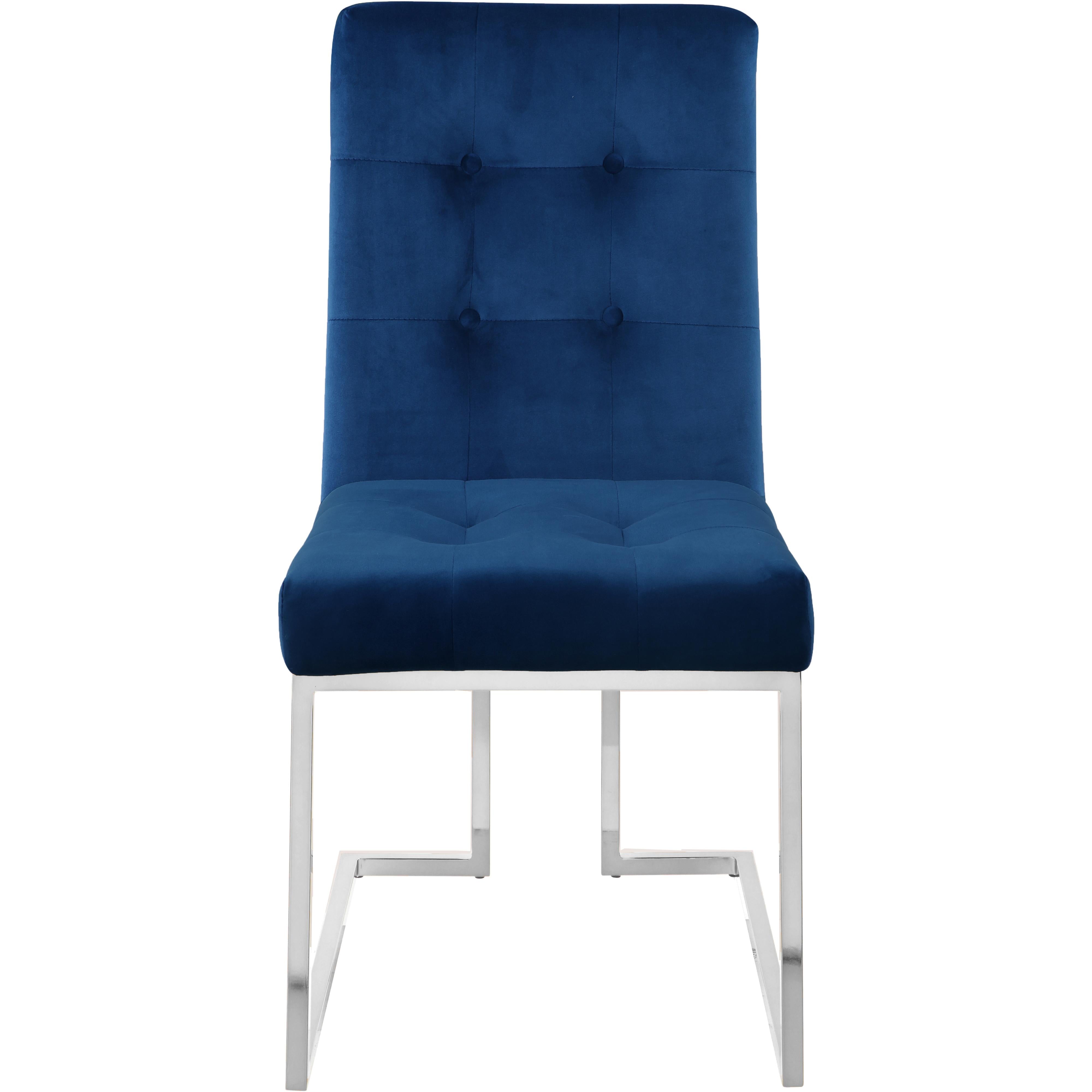 Meridian Alexis Navy Velvet Dining Chair