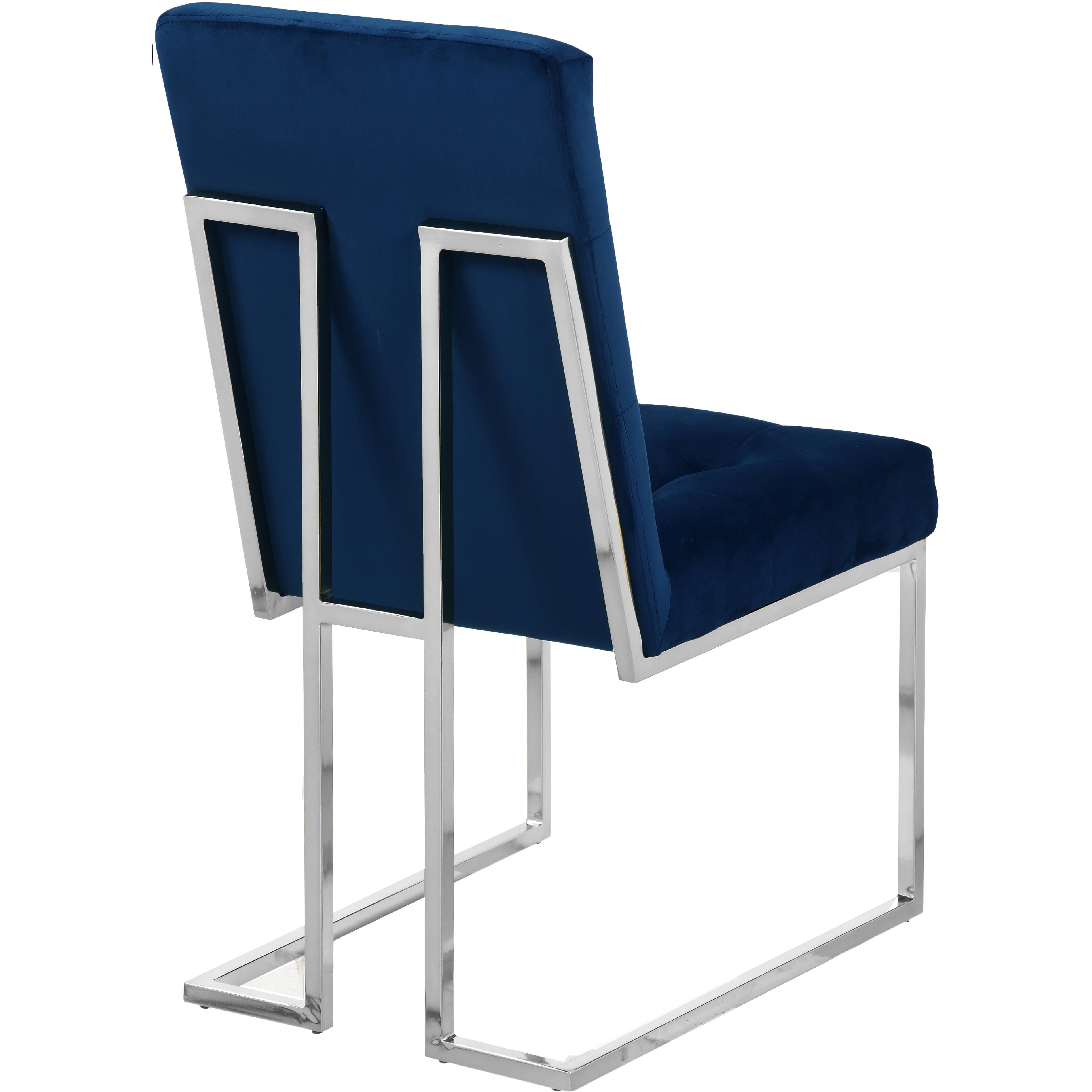 Meridian Alexis Navy Velvet Dining Chair