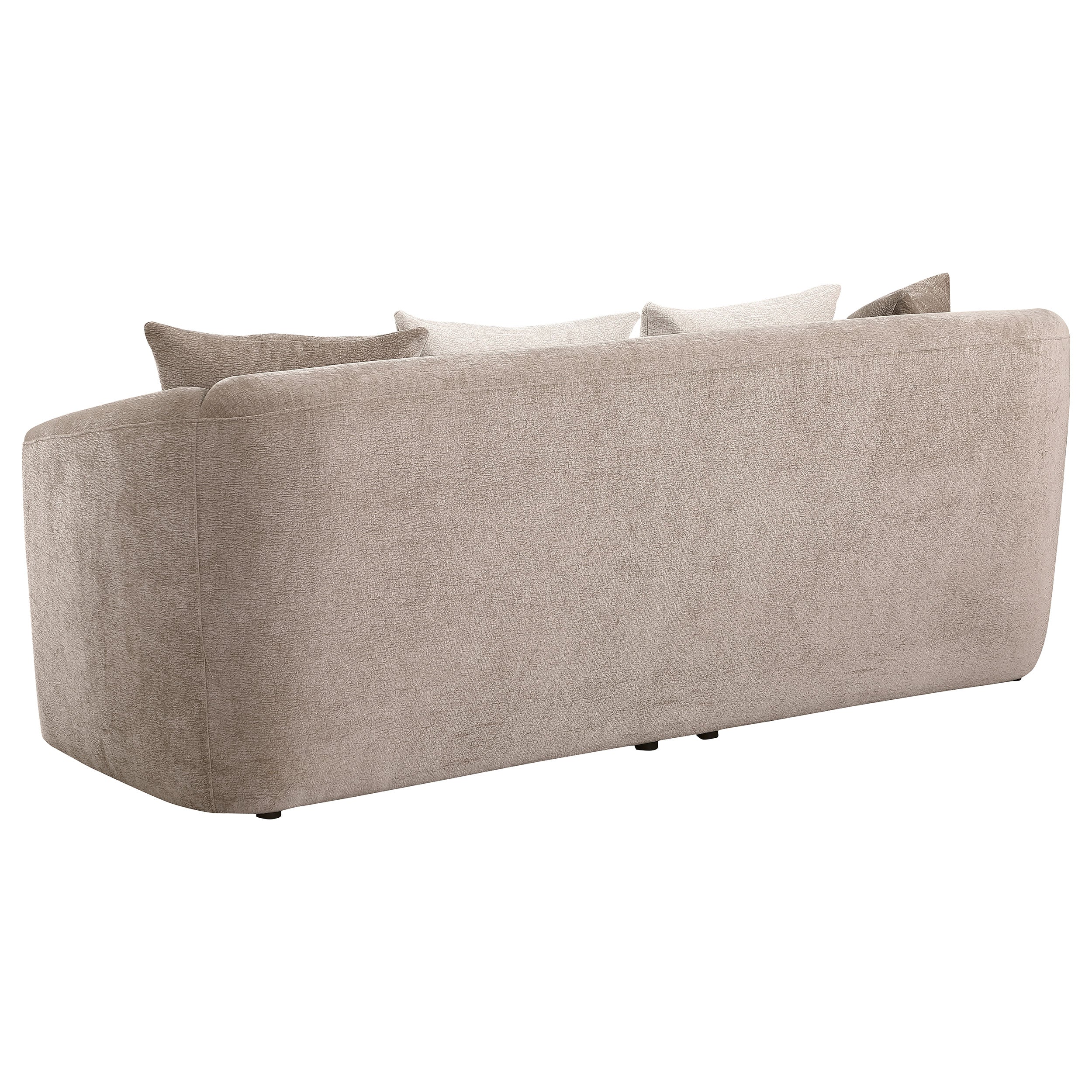 Townsend Chenille Upholstered Rolled Arm Sofa Latte