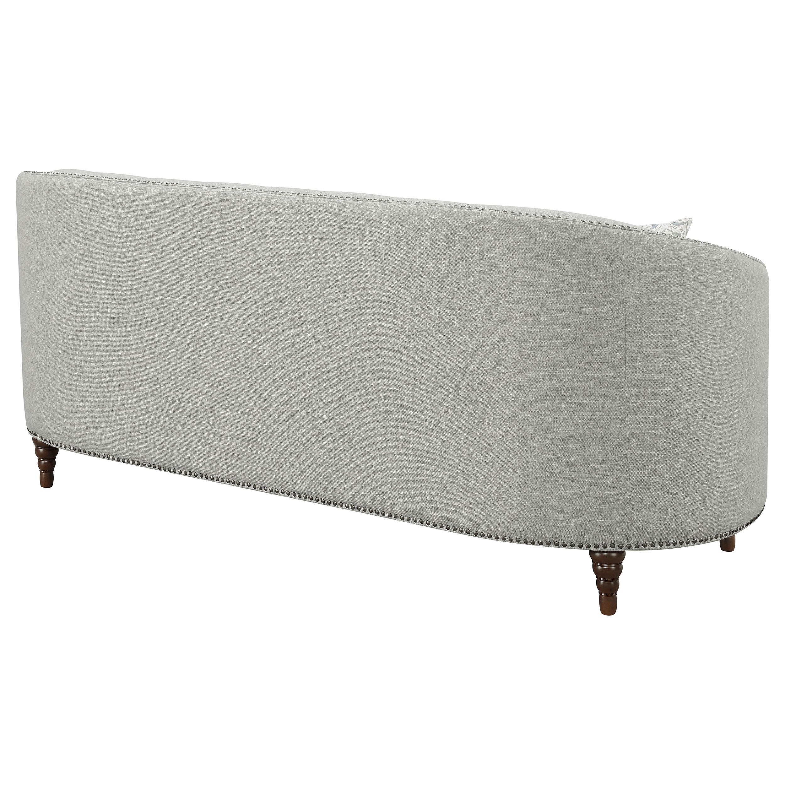 Avonlea Sloped Arm Upholstered Sofa Trim Grey