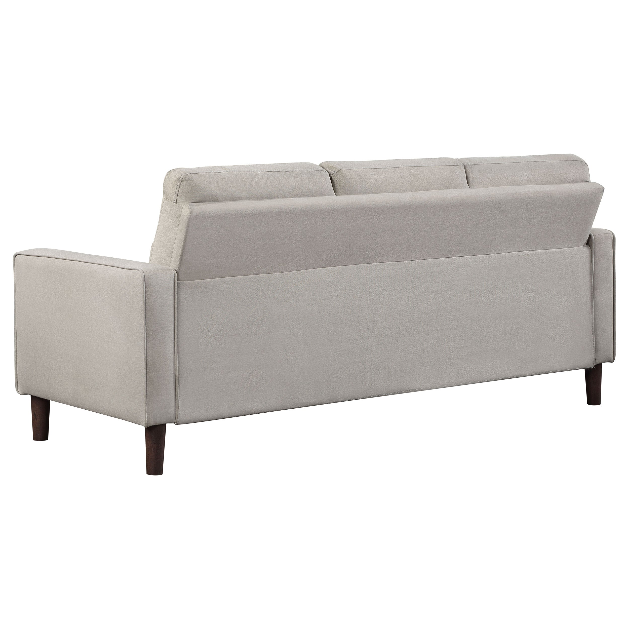 Bowen 2-piece Upholstered Track Arms Tufted Sofa Set Beige