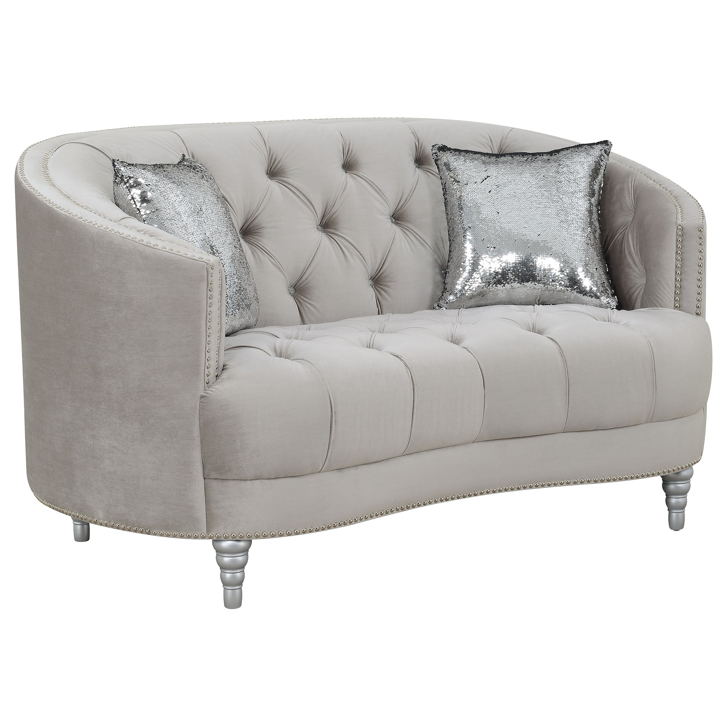 Avonlea 2-piece Tufted Living Room Set Grey