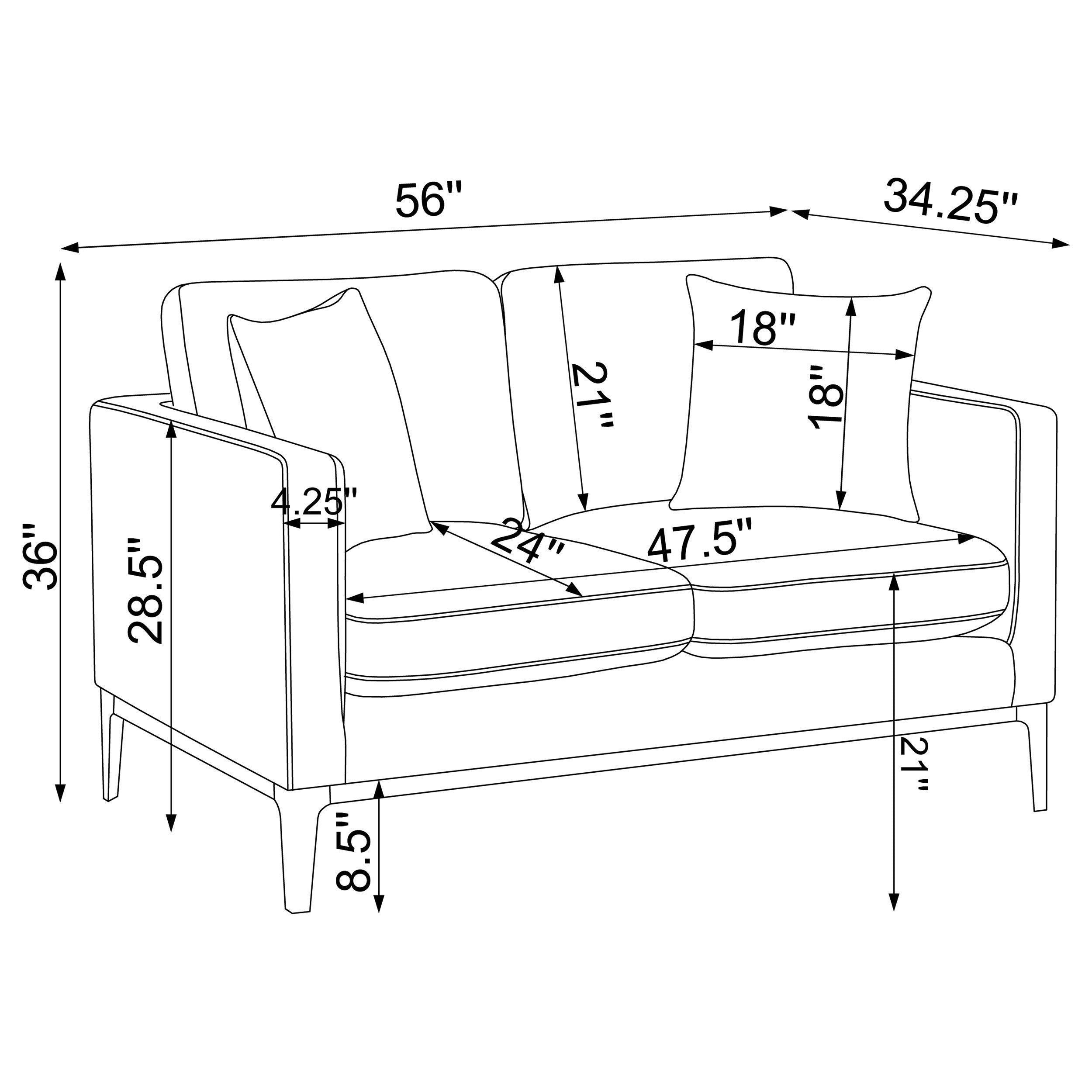 Apperson 2-piece Living Room Set Grey