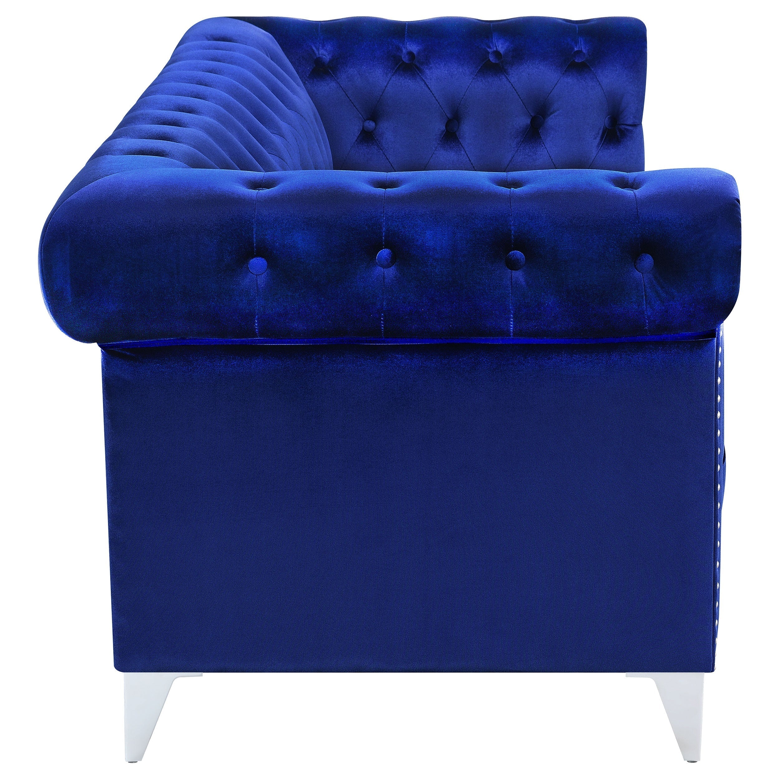 Bleker 2-piece Tuxedo Arm Living Room Set Blue