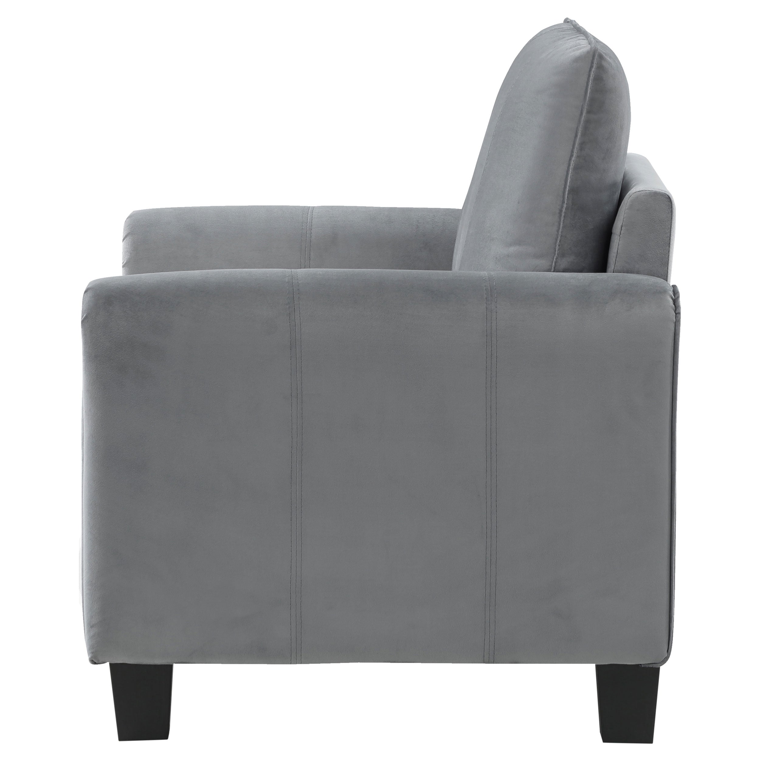 Davis  Upholstered Rolled Arm Accent Chair Grey