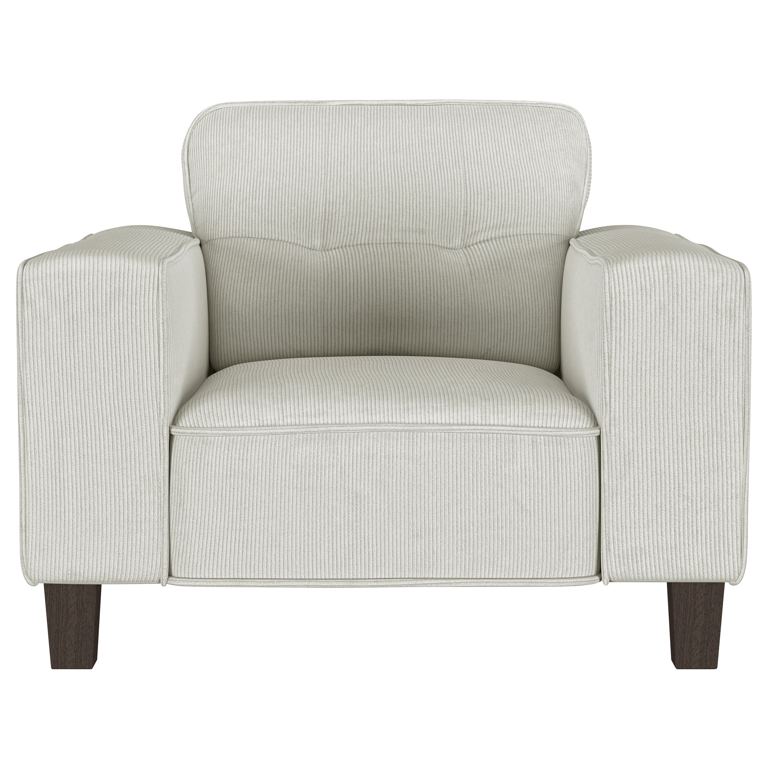 Deerhurst Upholstered Track Arm Tufted Accent Chair Greige