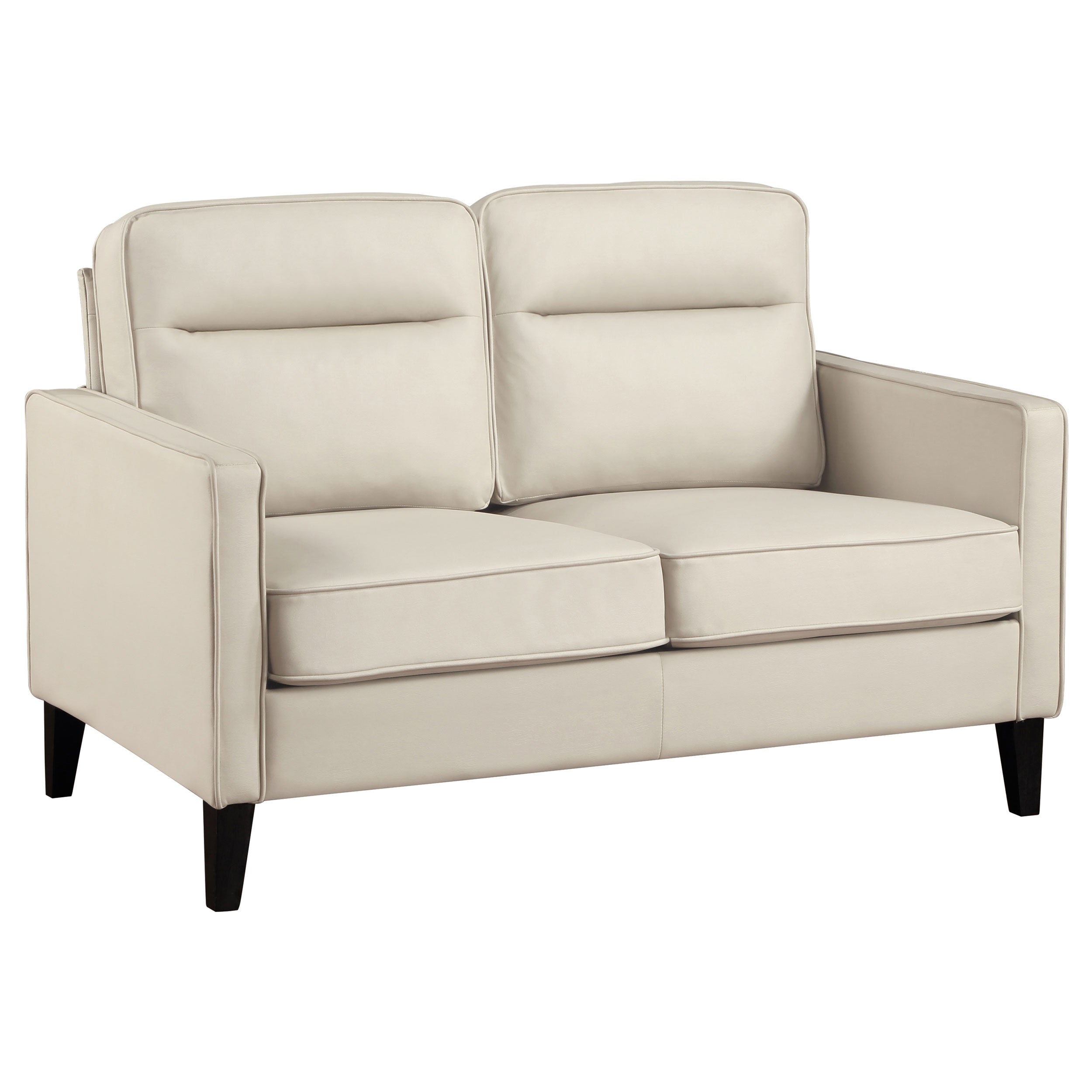 Jonah Upholstered Track Arm Loveseat Ivory