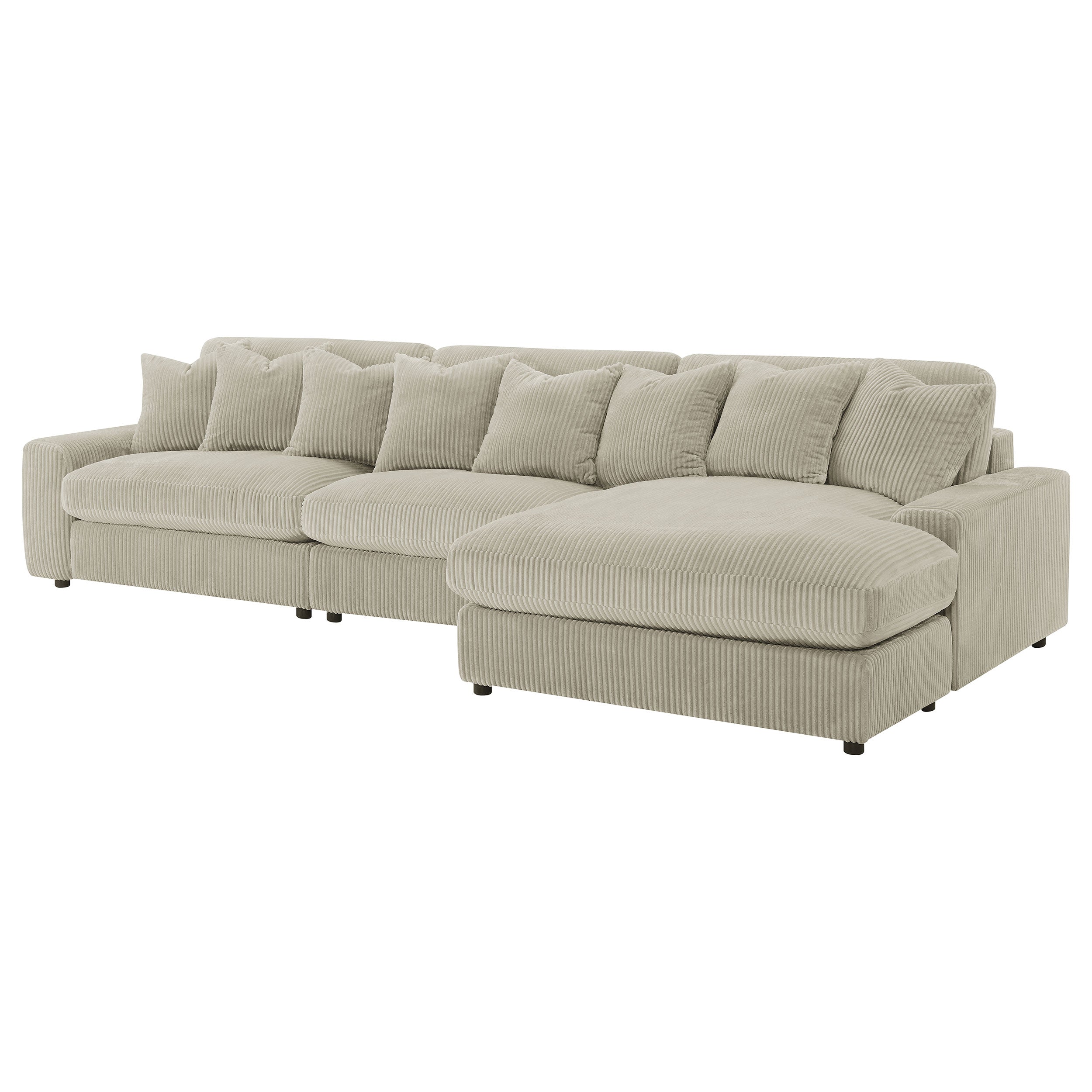 Blaine Upholstered Reversible Sectional Sofa Sand