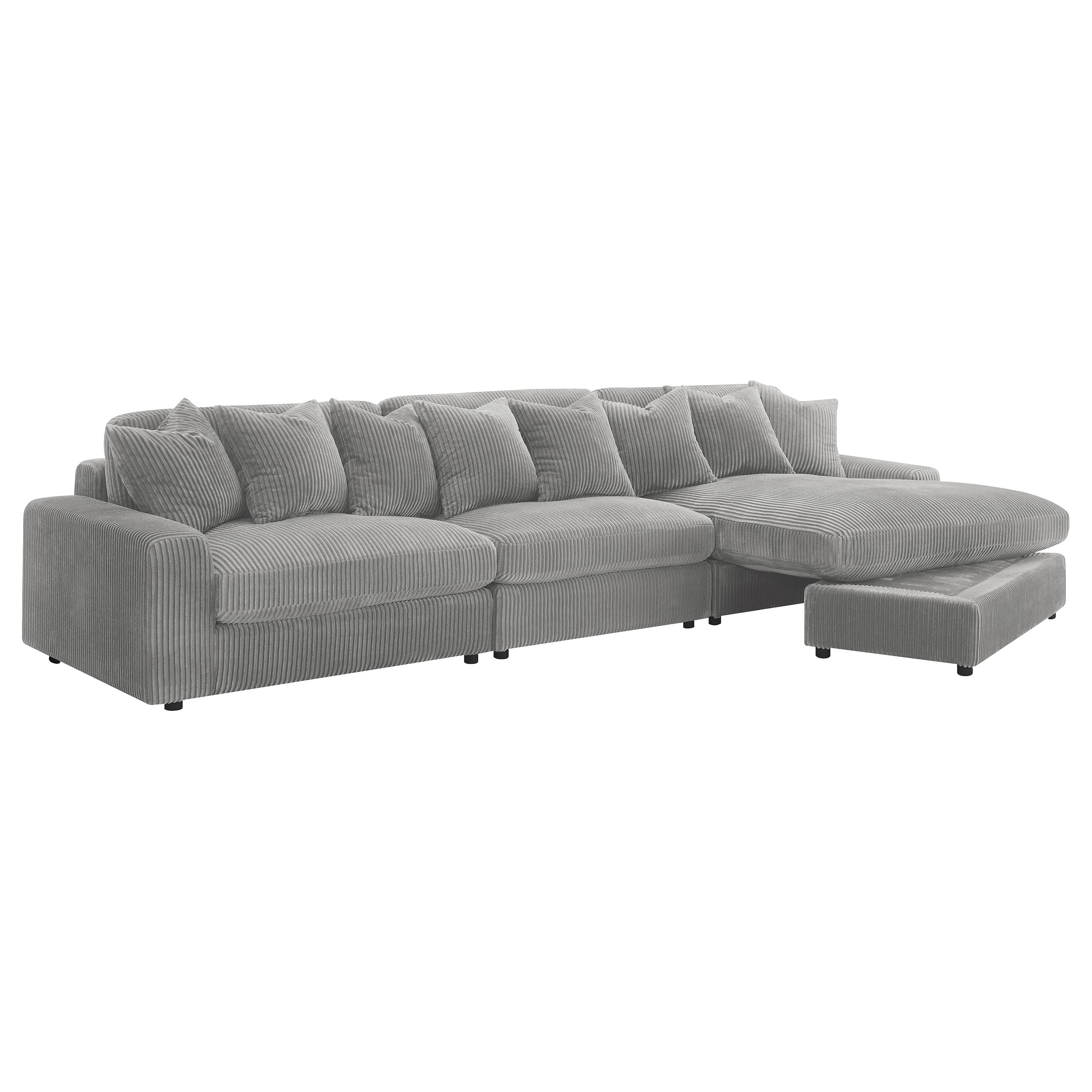 Blaine Upholstered Reversible Sectional Sofa Sand