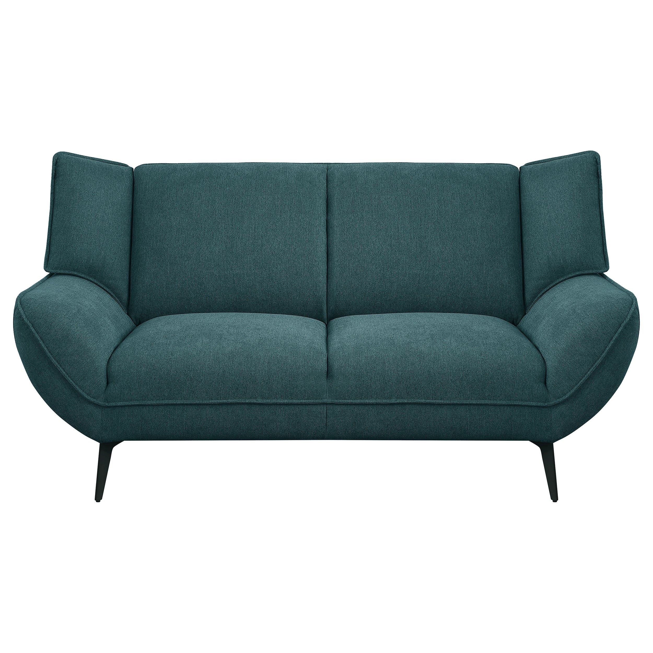 Acton Upholstered Flared Arm Loveseat Teal Blue