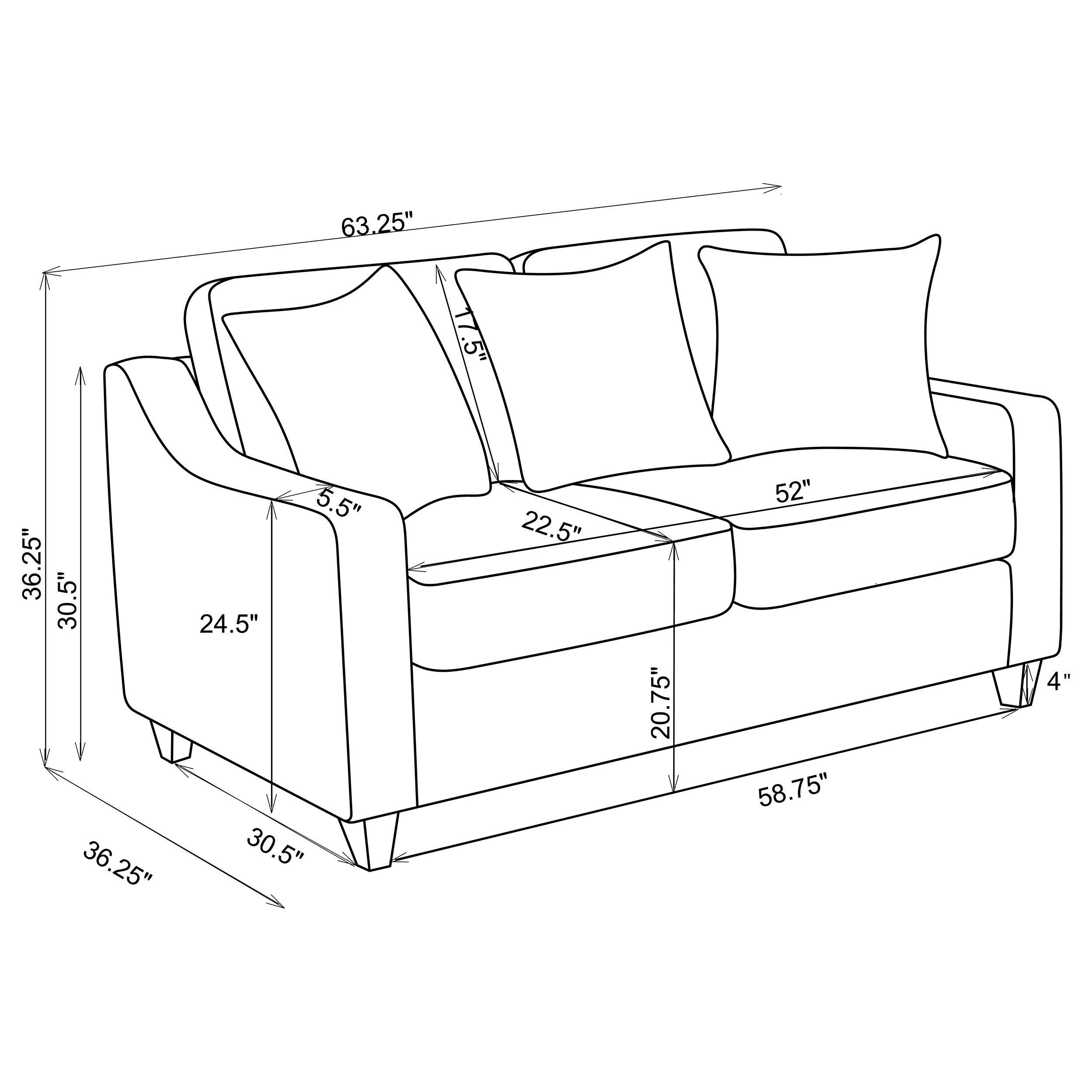 Christine Upholstered Cushion Back Loveseat Beige