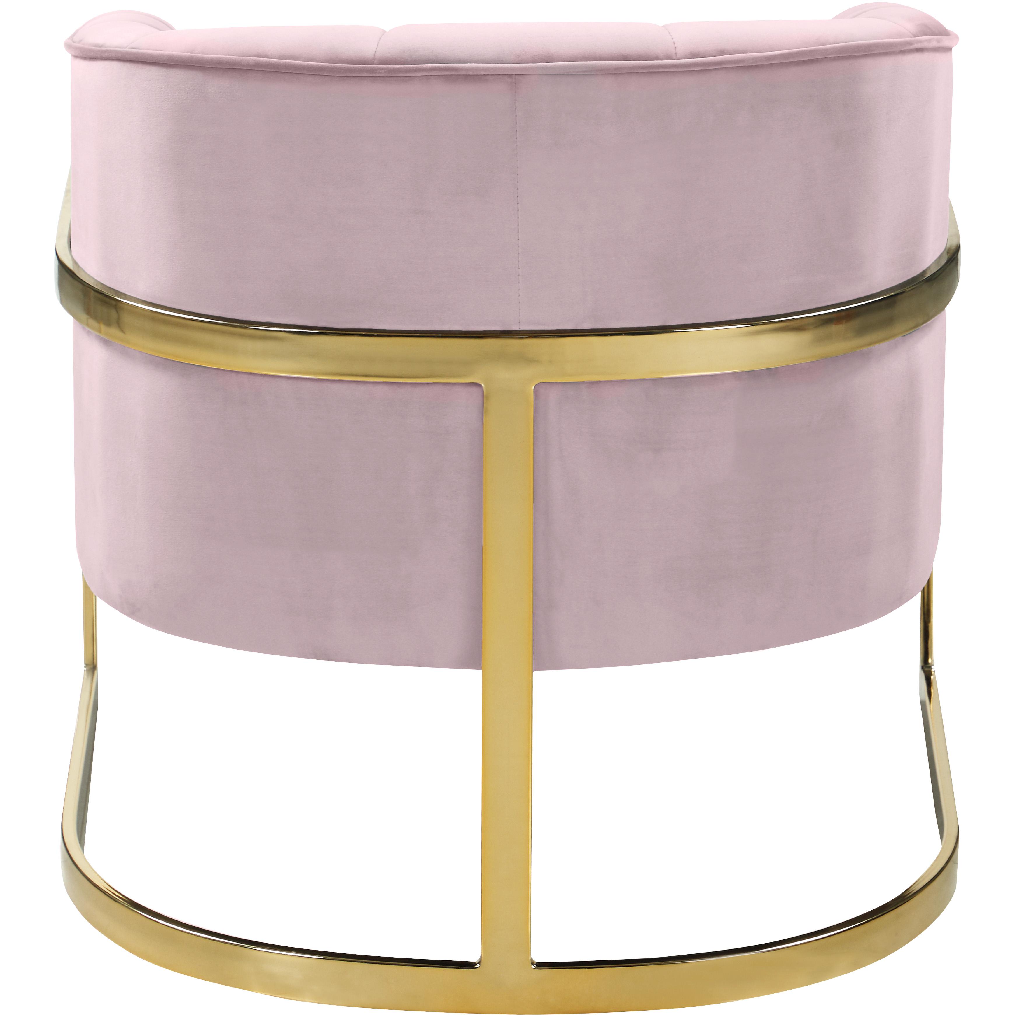 Meridian Carter Pink Velvet Accent Chair