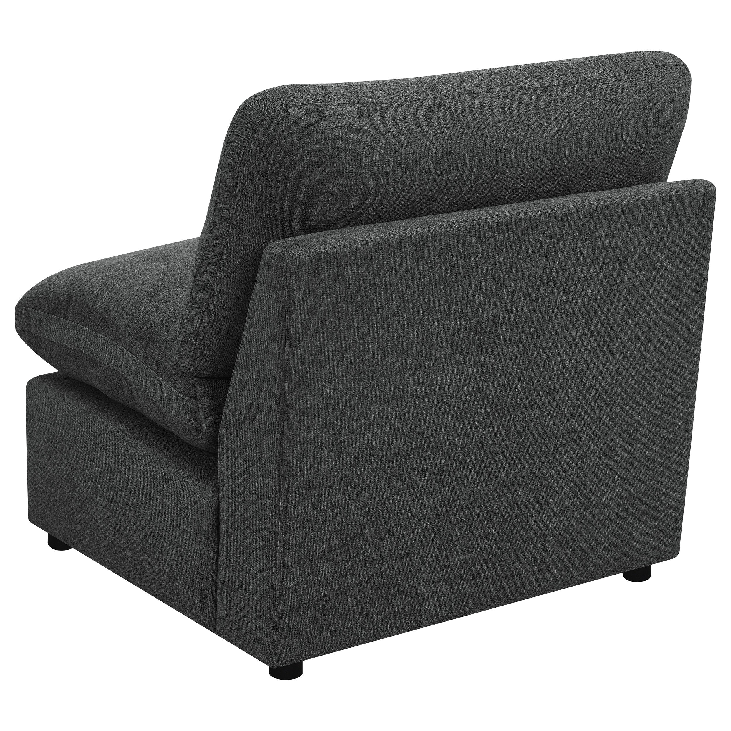 Collins Modular Armless Chair Dark Grey