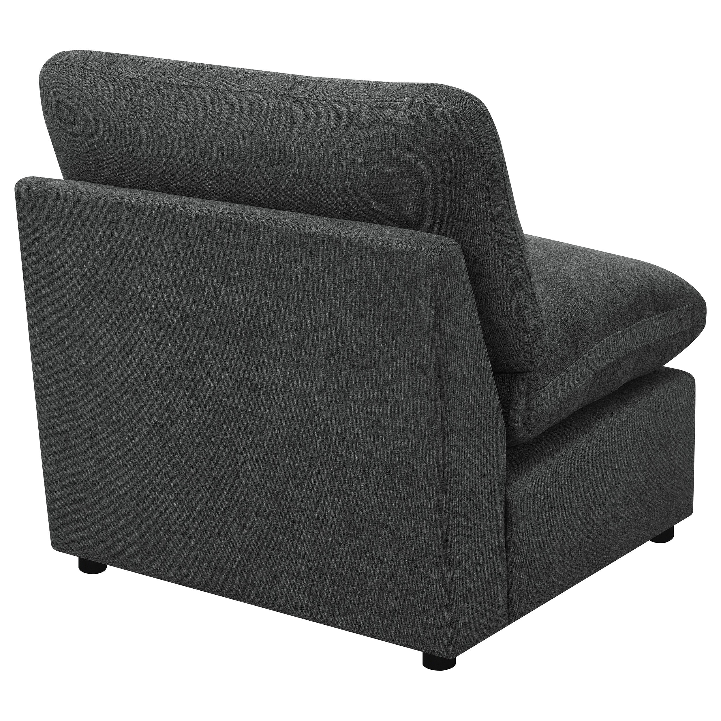 Collins Modular Armless Chair Dark Grey