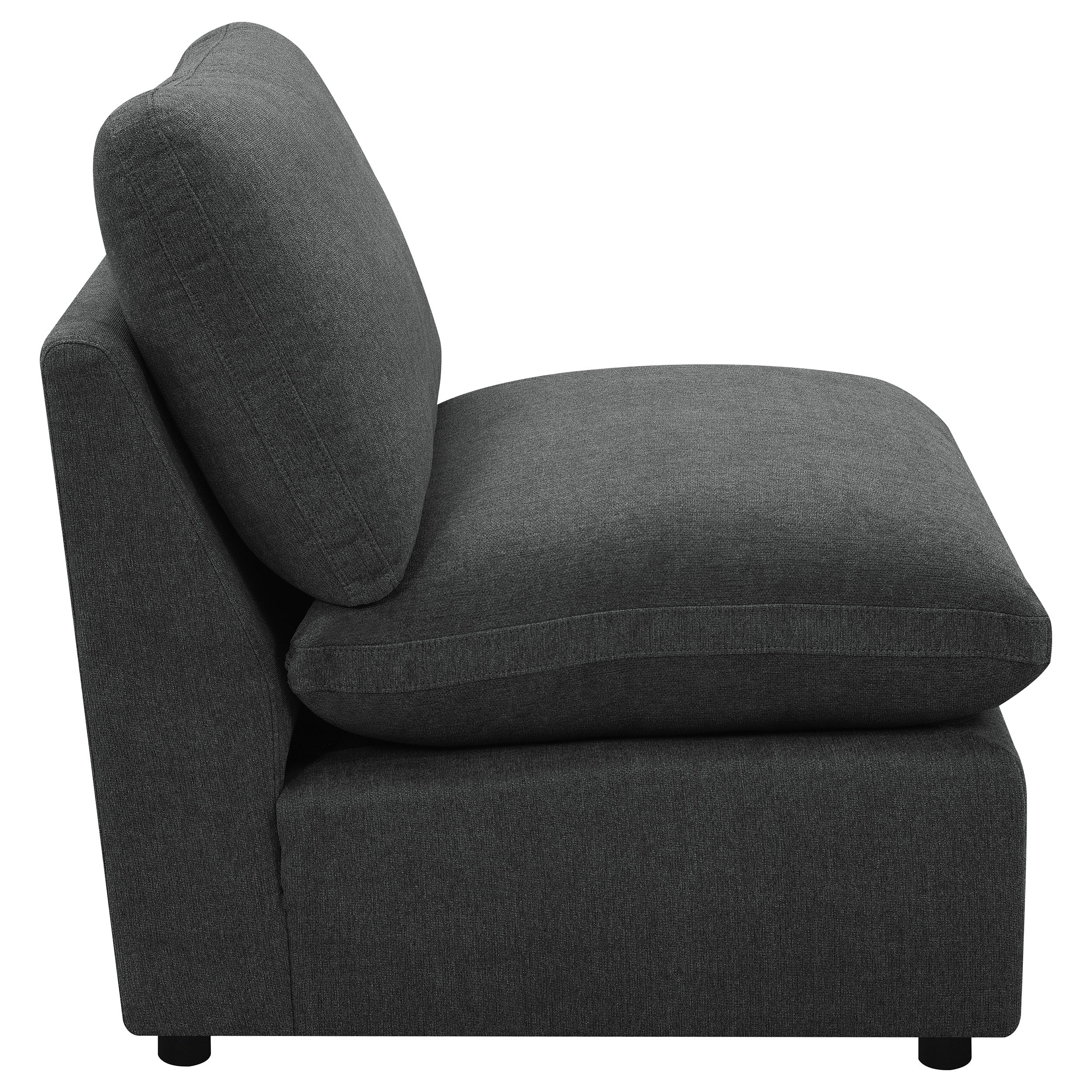 Collins Modular Armless Chair Dark Grey