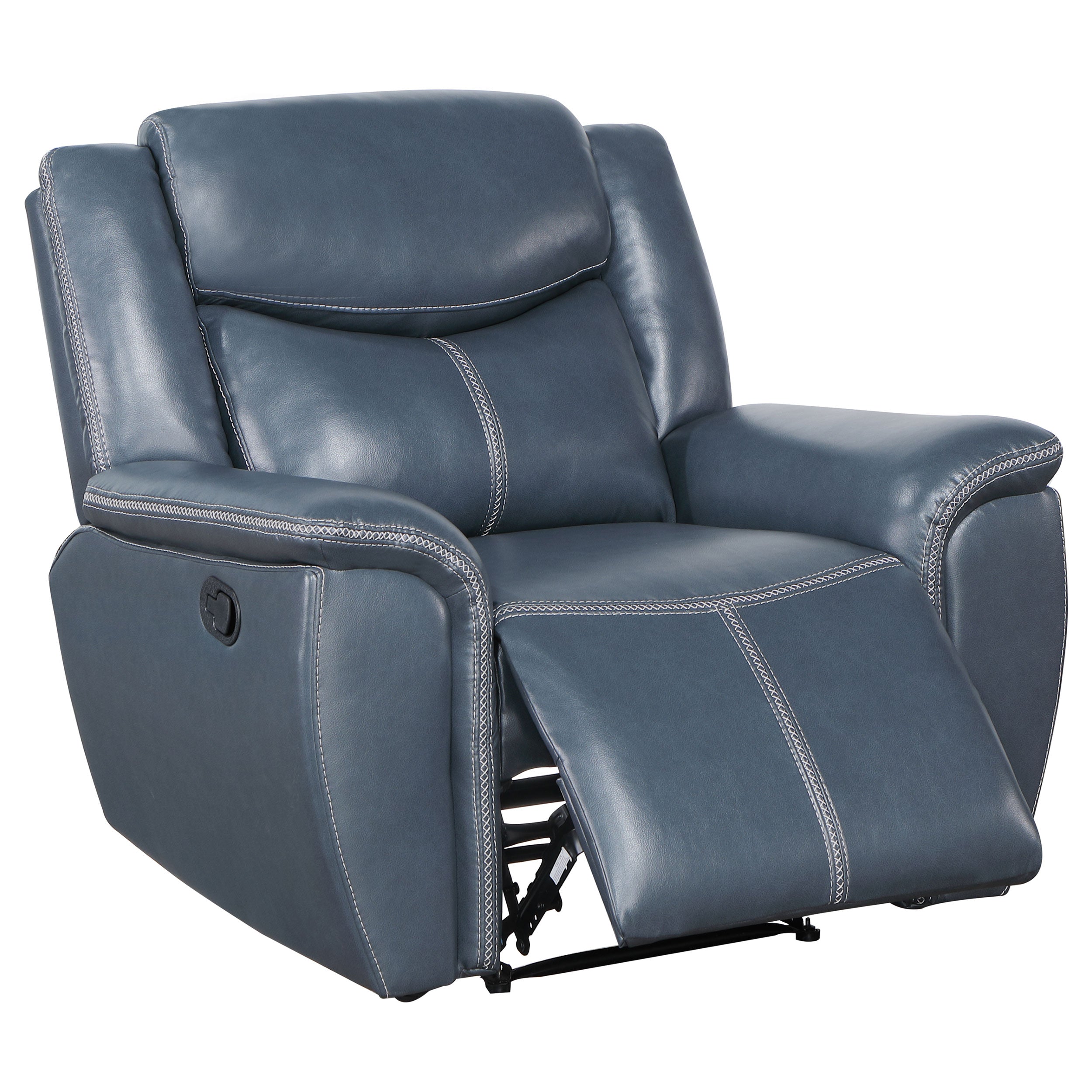 Sloane 2-piece Upholstered Motion Reclining Sofa Set Blue