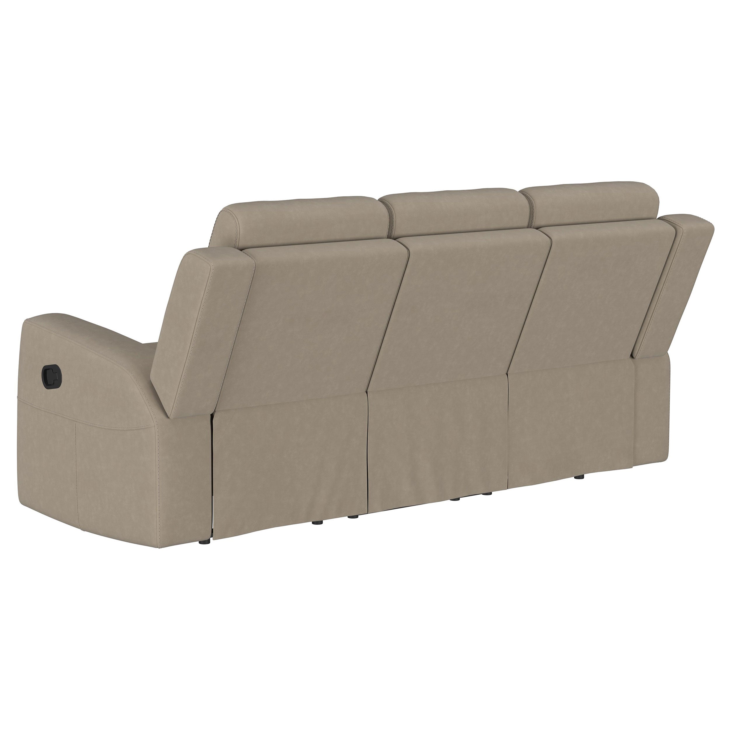 Brentwood Upholstered Motion Reclining Sofa Taupe