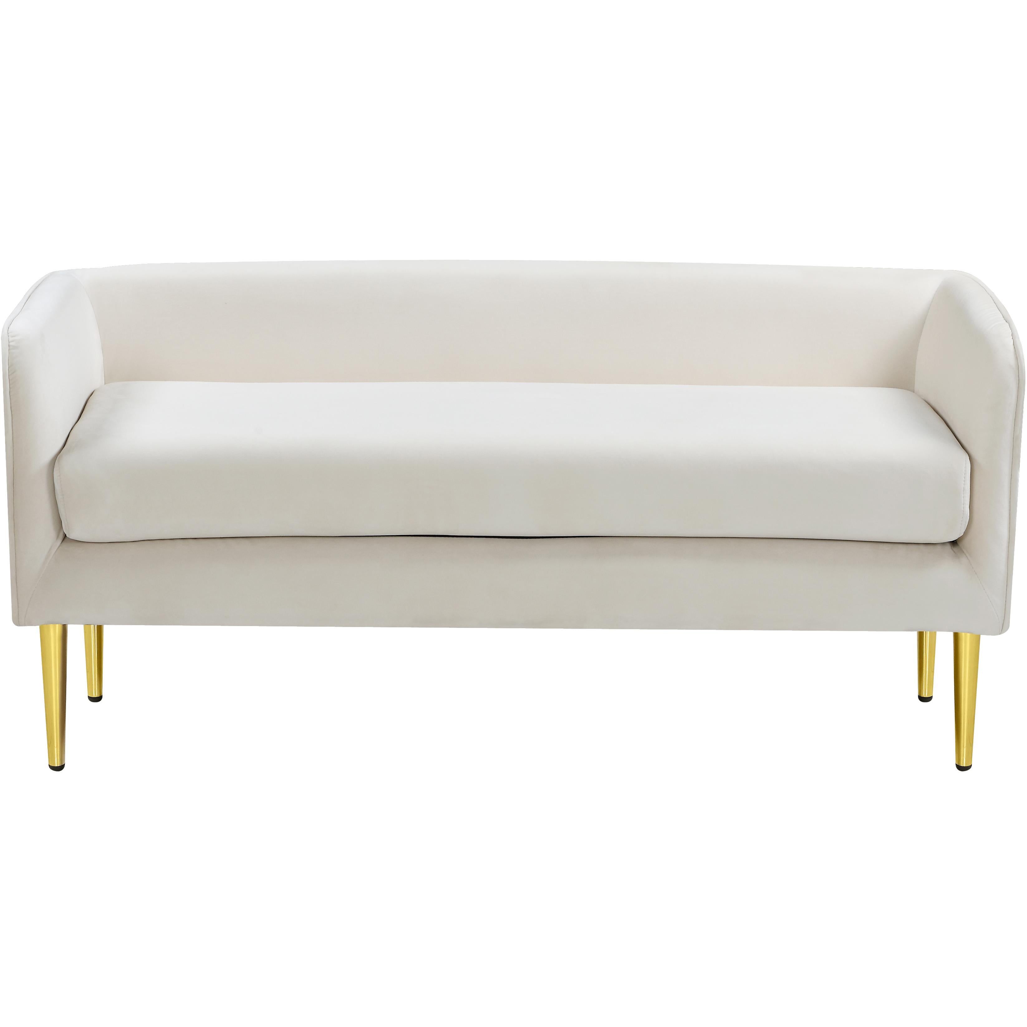 Meridian Audrey Cream Velvet Bench