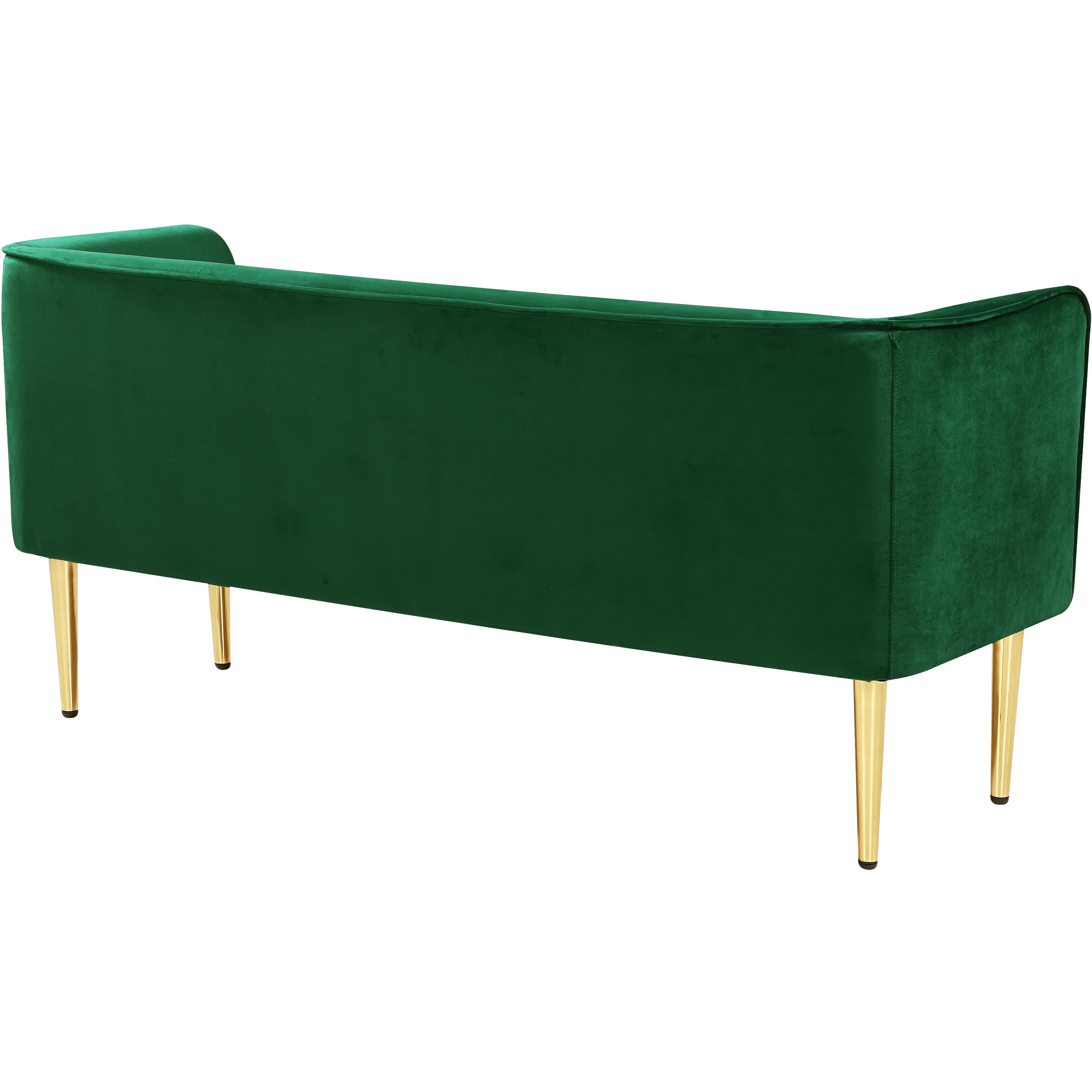 Meridian Audrey Green Velvet Bench