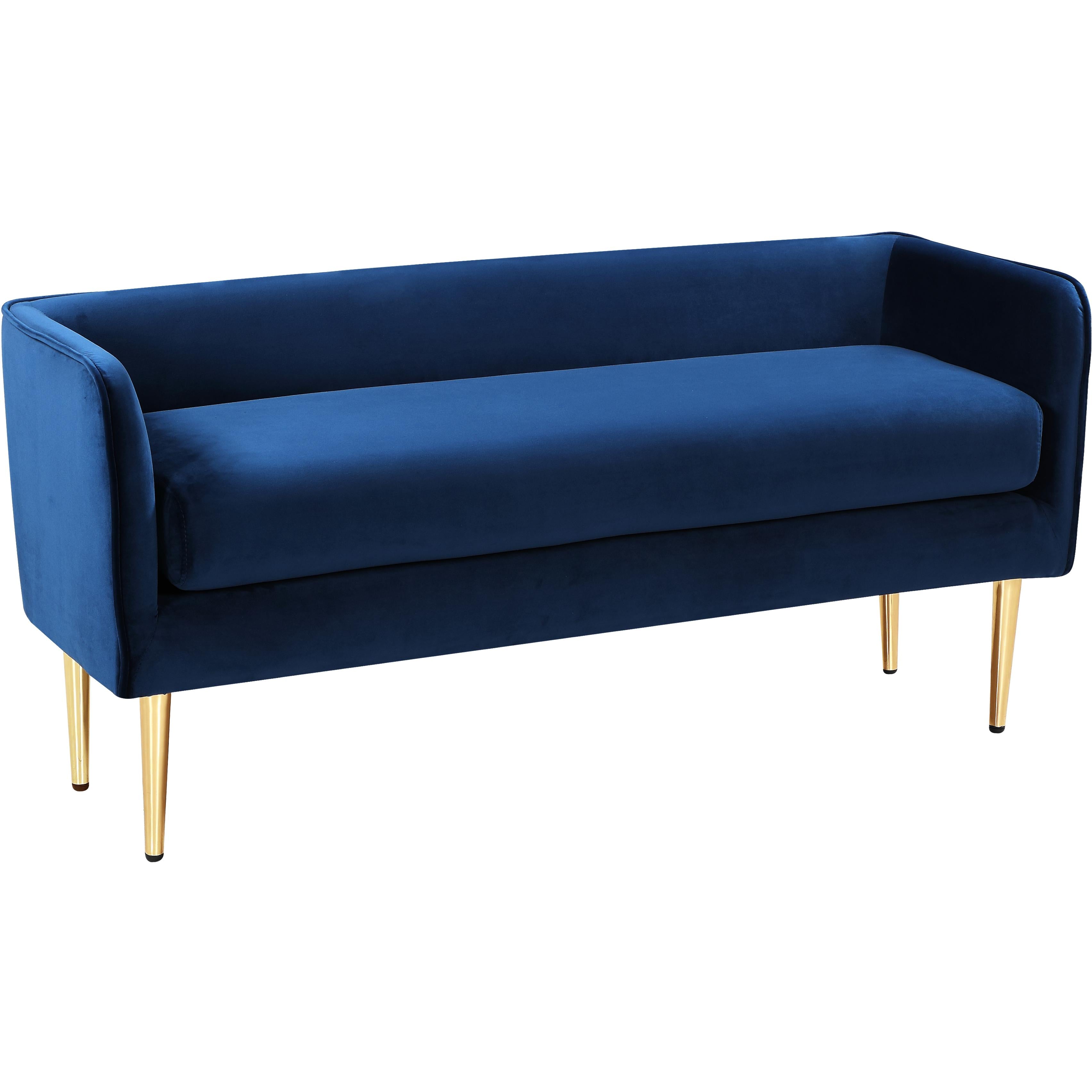 Meridian Audrey Navy Velvet Bench