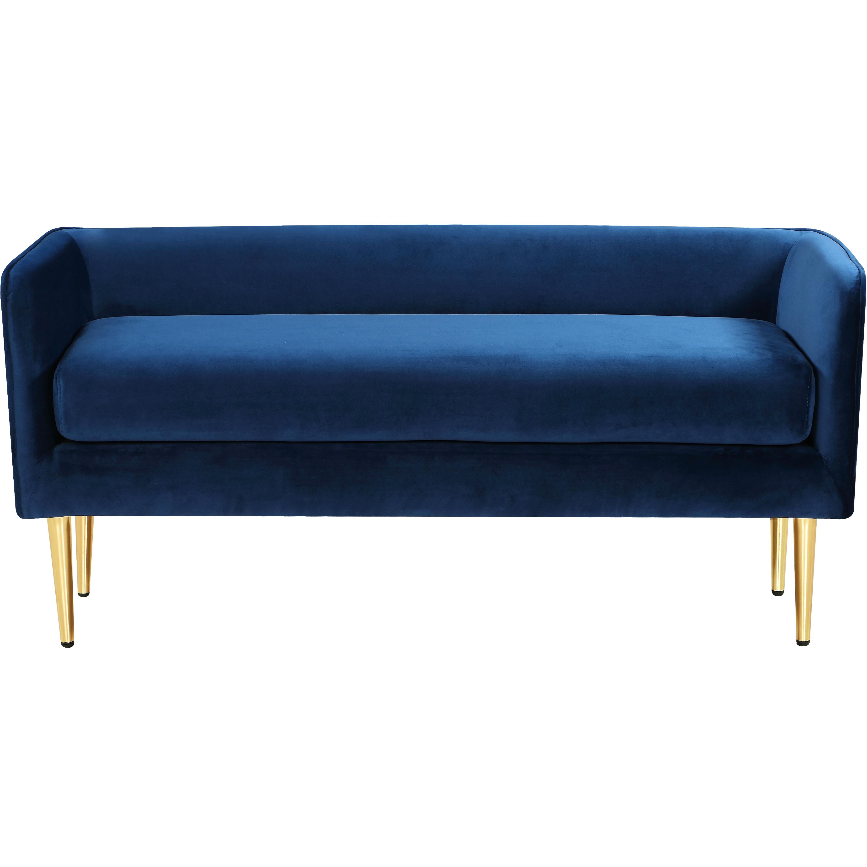 Meridian Audrey Navy Velvet Bench