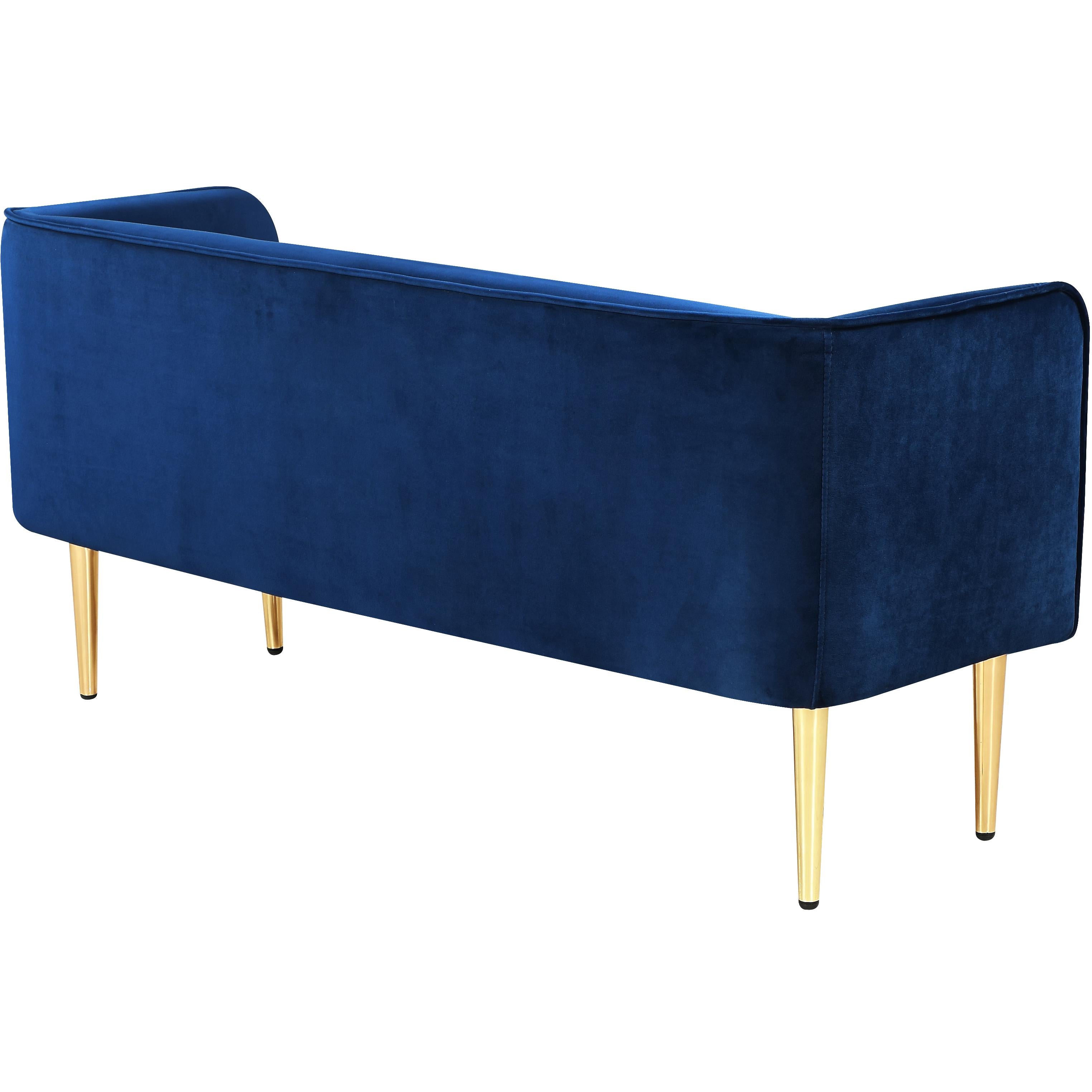 Meridian Audrey Navy Velvet Bench