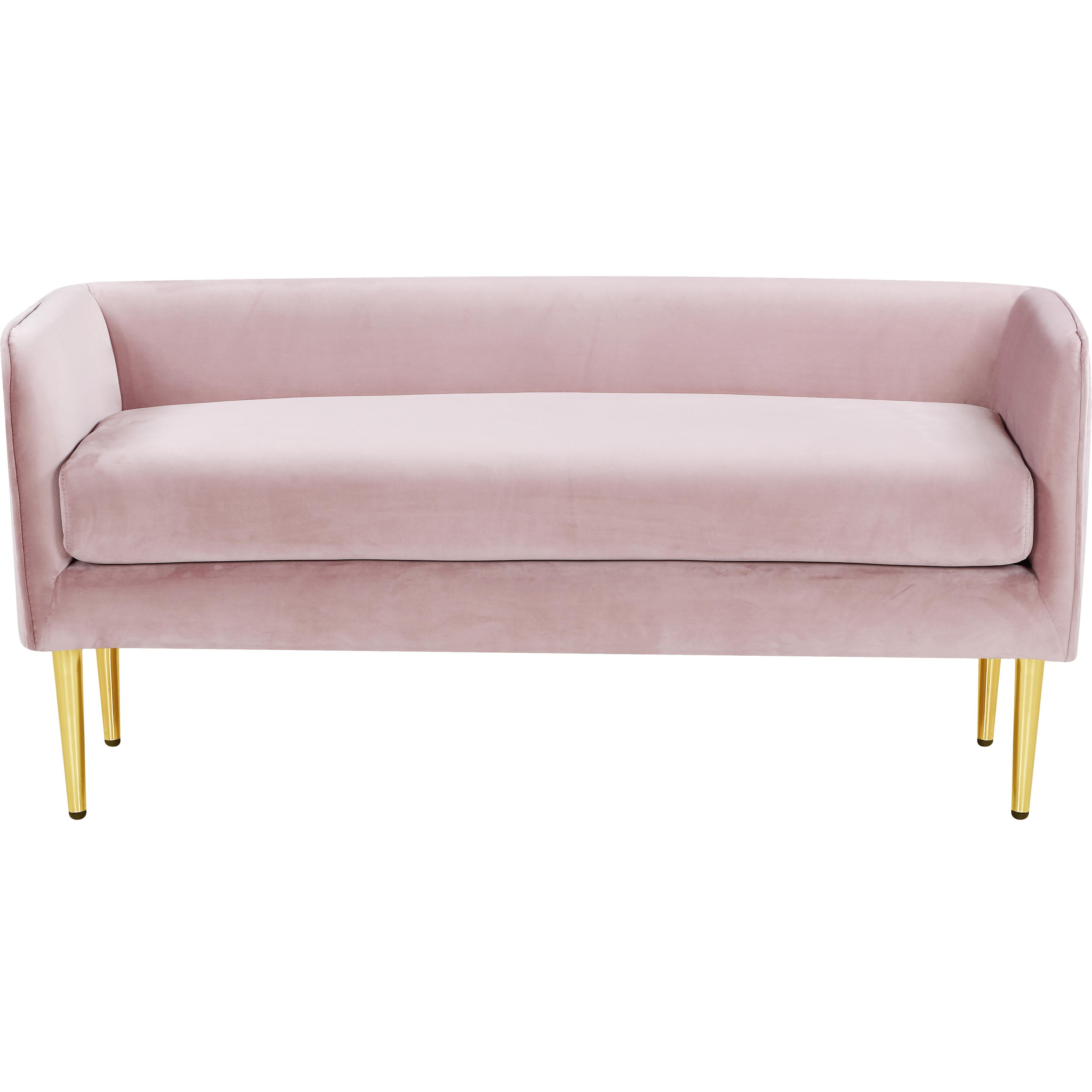 Meridian Audrey Pink Velvet Bench