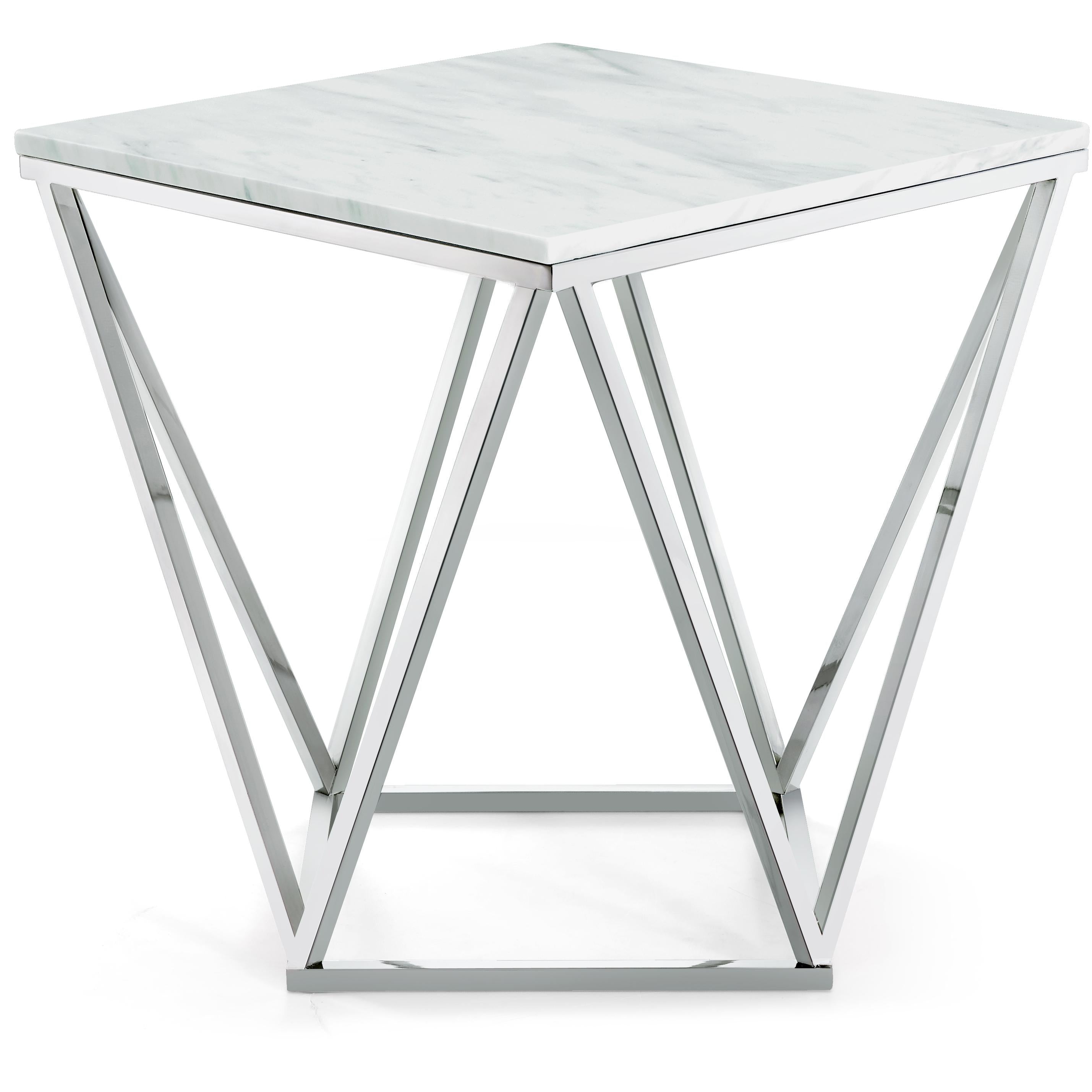 Meridian Skyler Chrome End Table