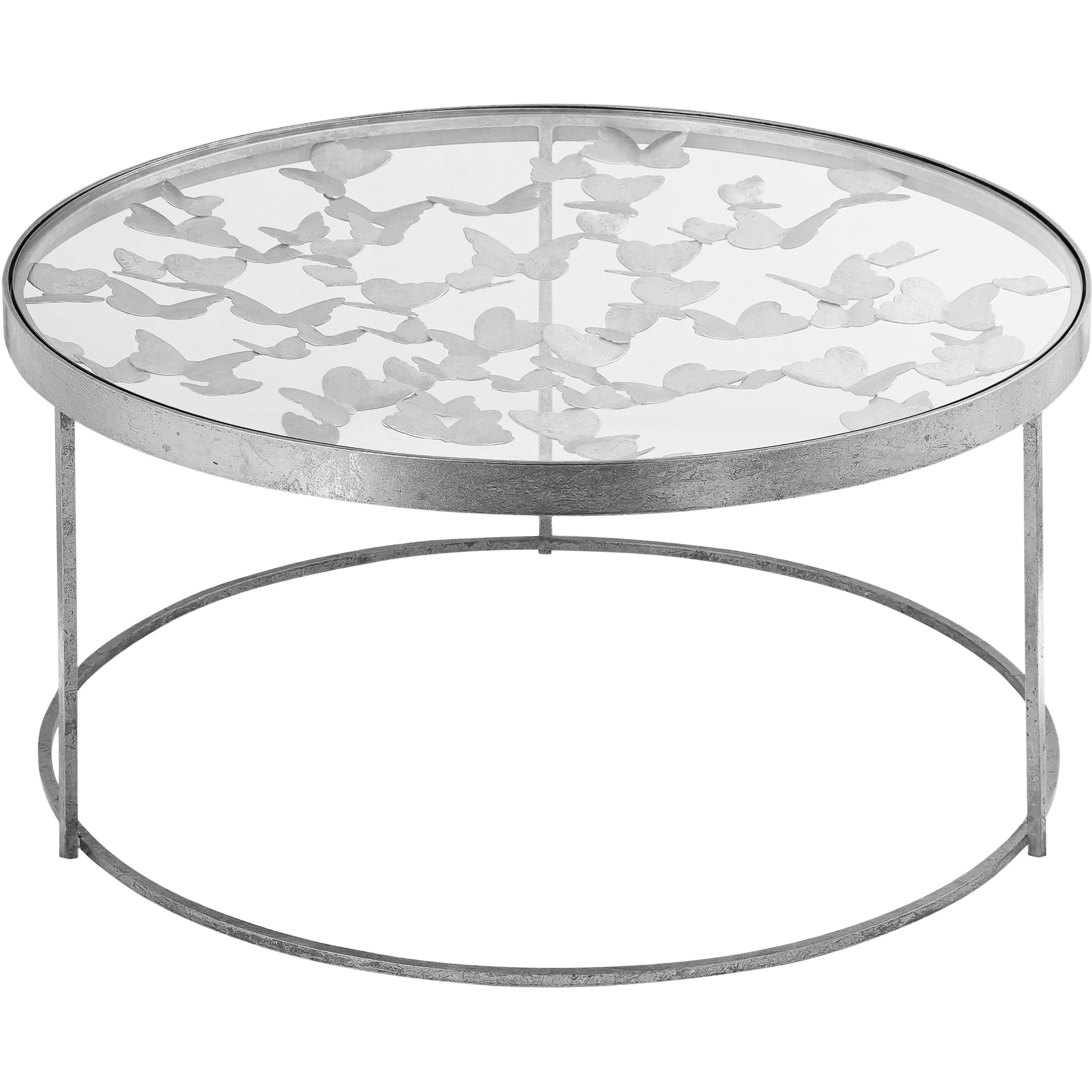 Meridian Butterfly Silver Coffee Table