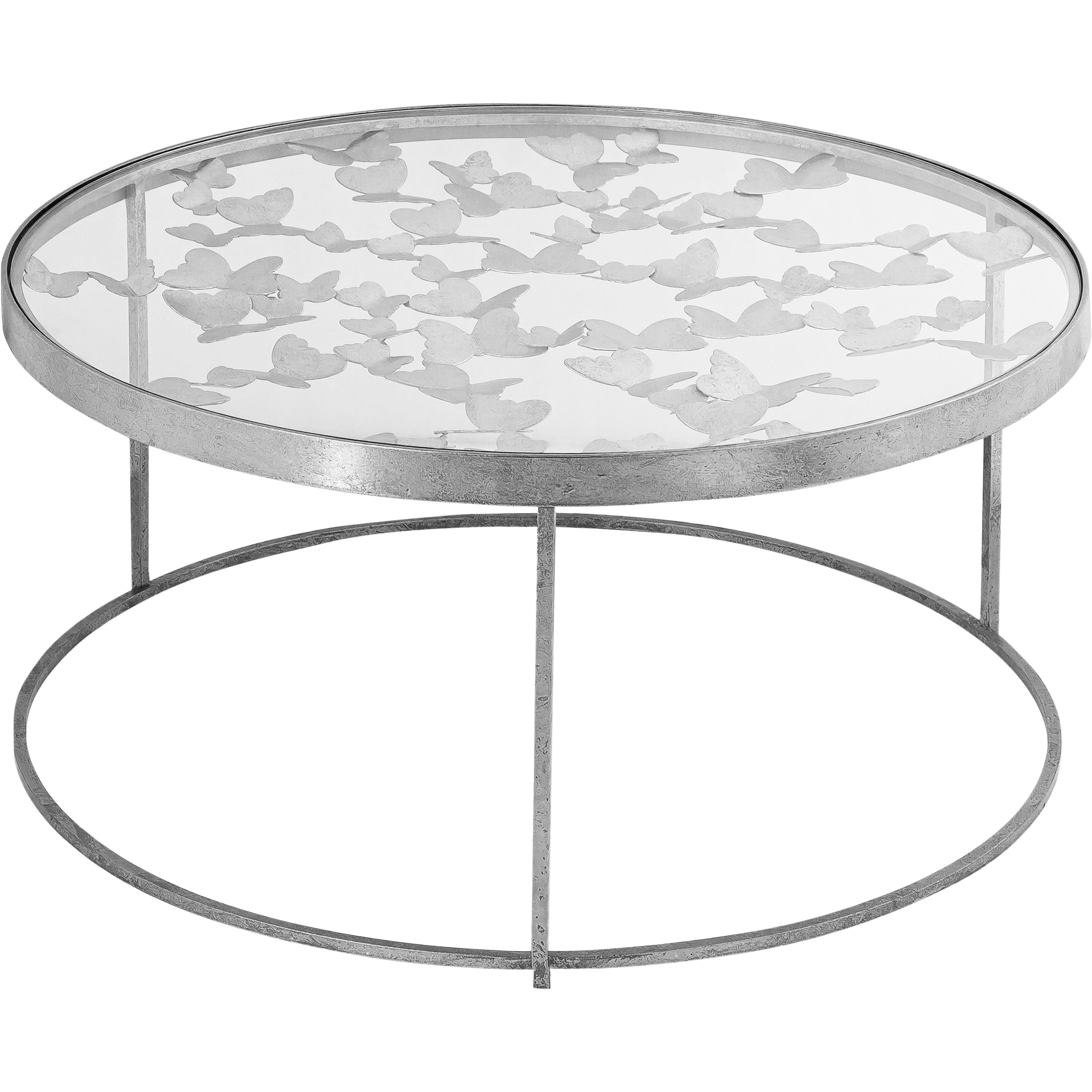 Meridian Butterfly Silver Coffee Table