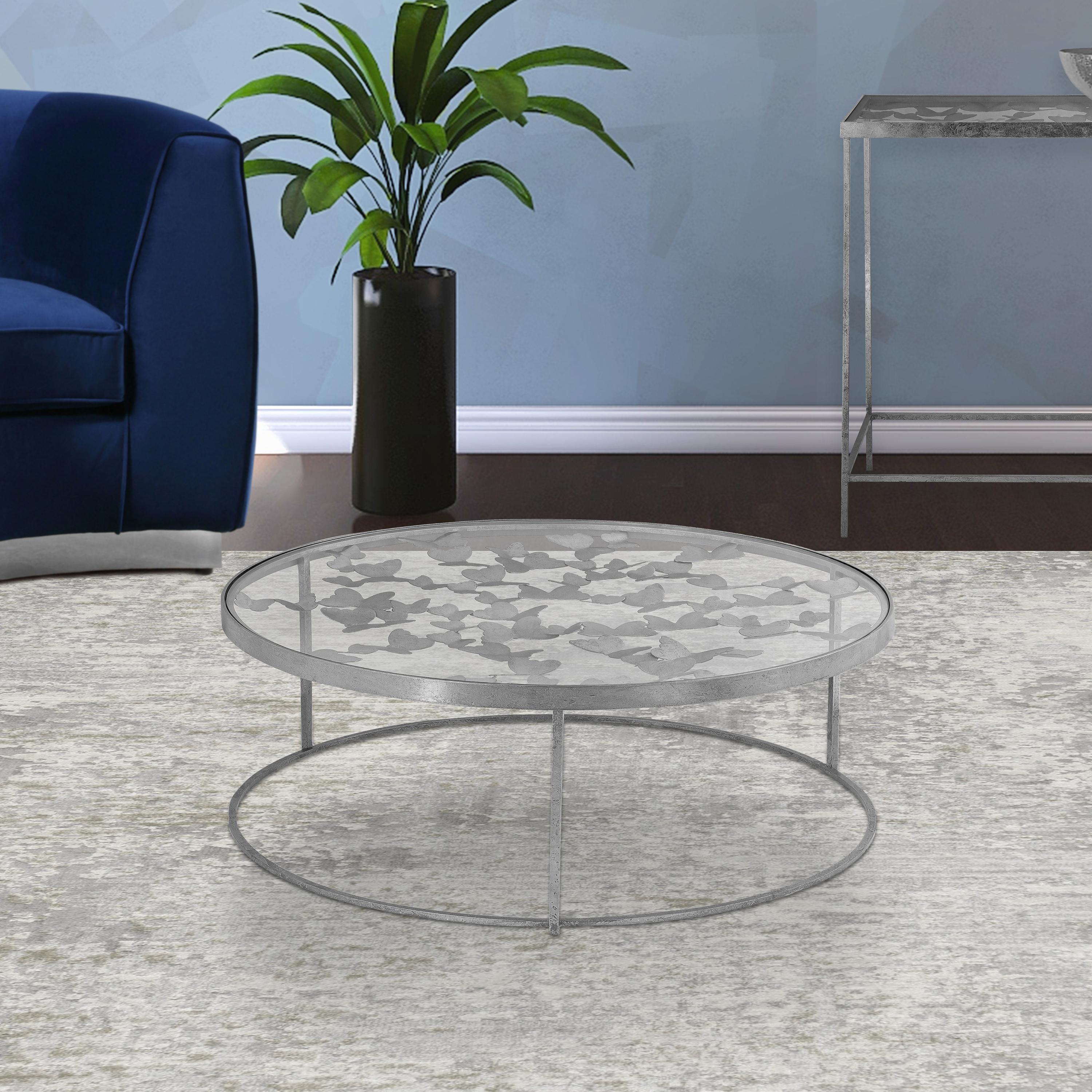 Meridian Butterfly Silver Coffee Table