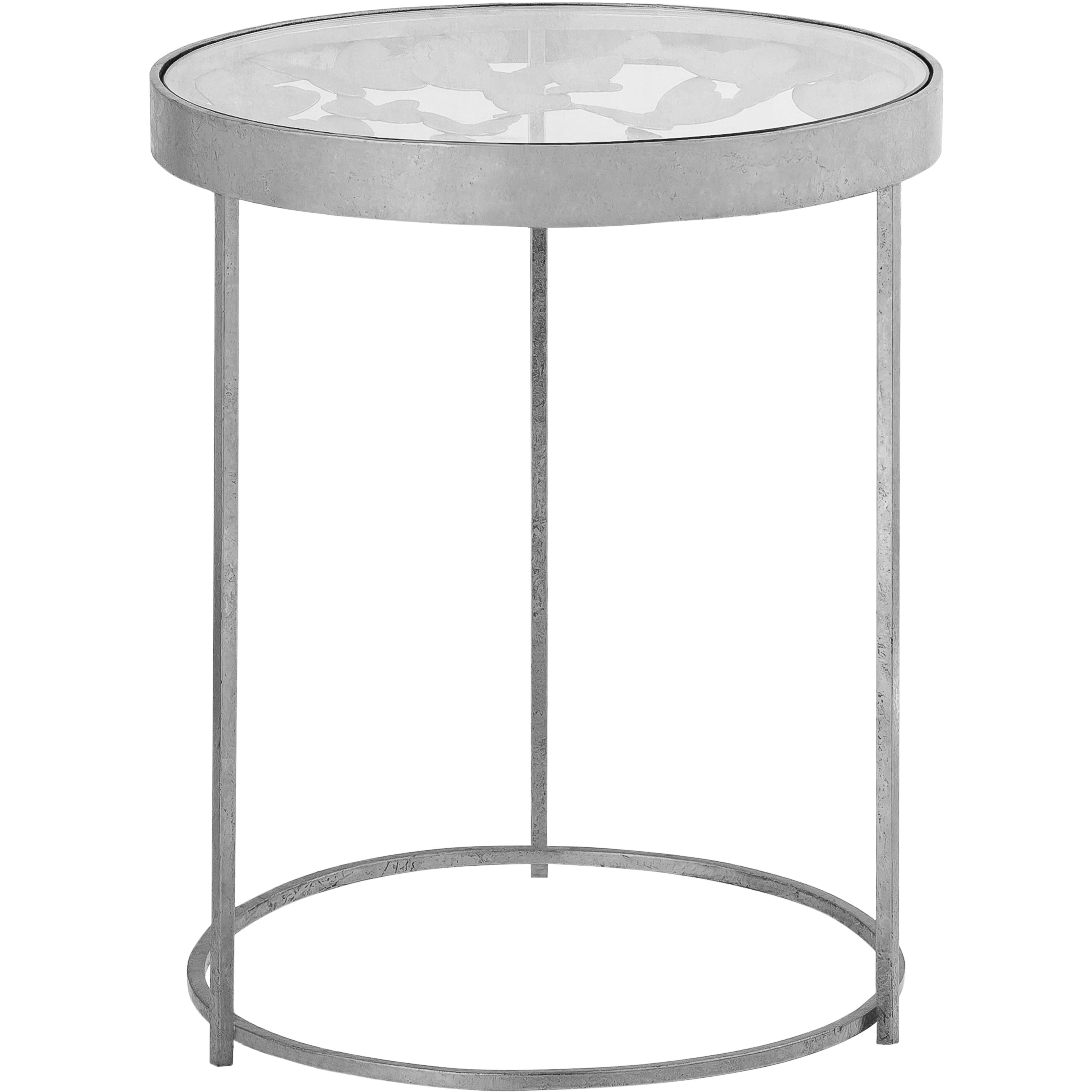 Meridian Butterfly Silver End Table