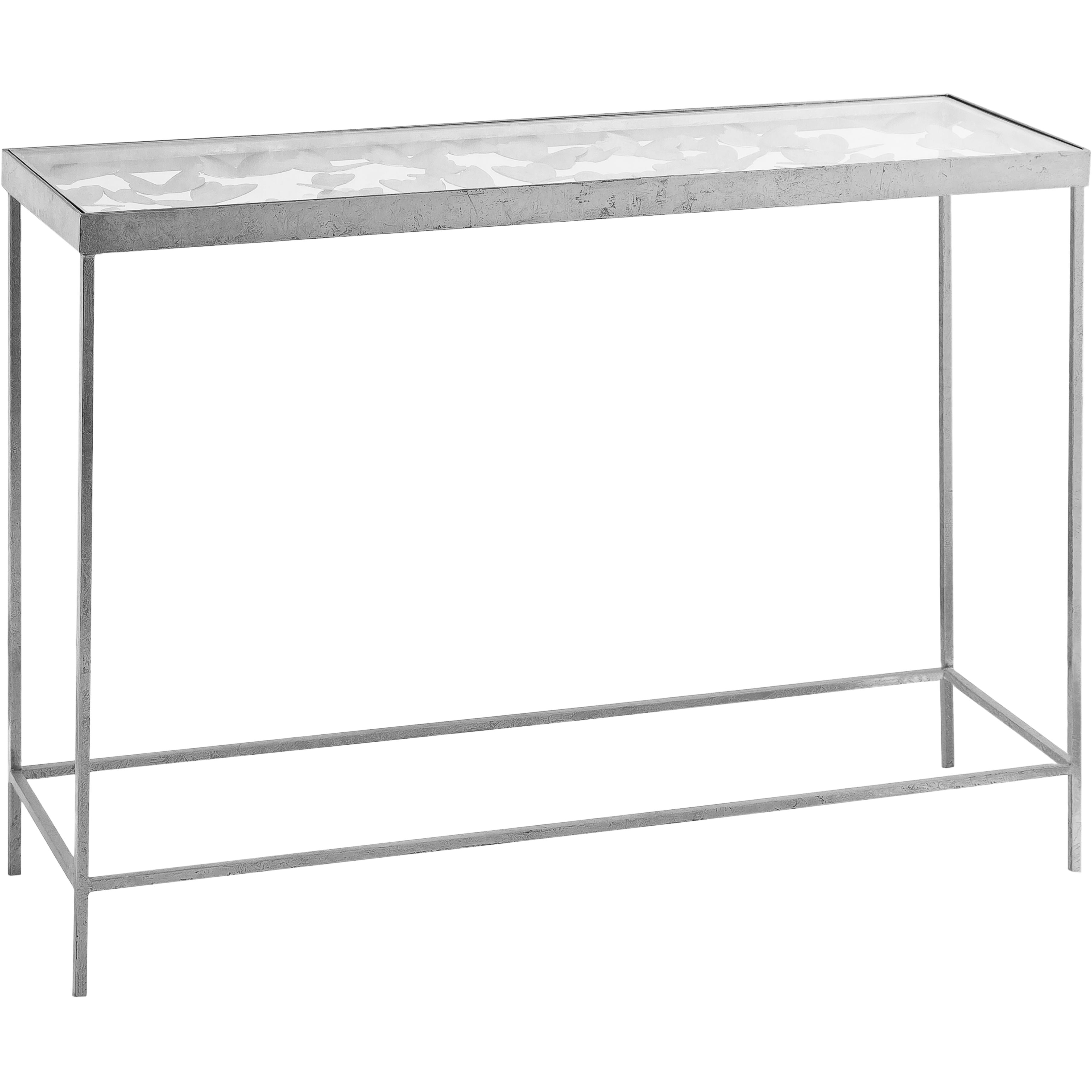 Meridian Butterfly Silver Console Table