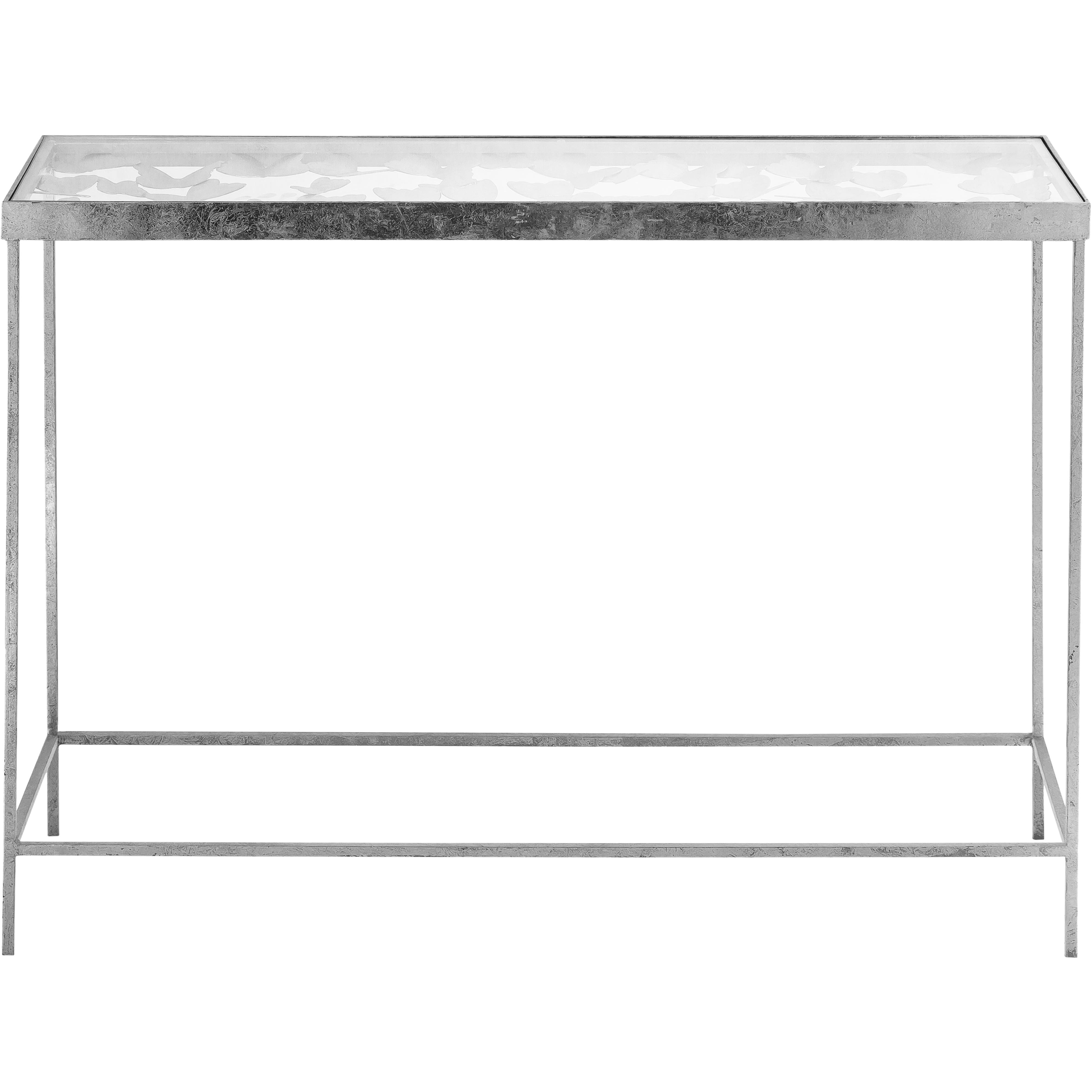 Meridian Butterfly Silver Console Table