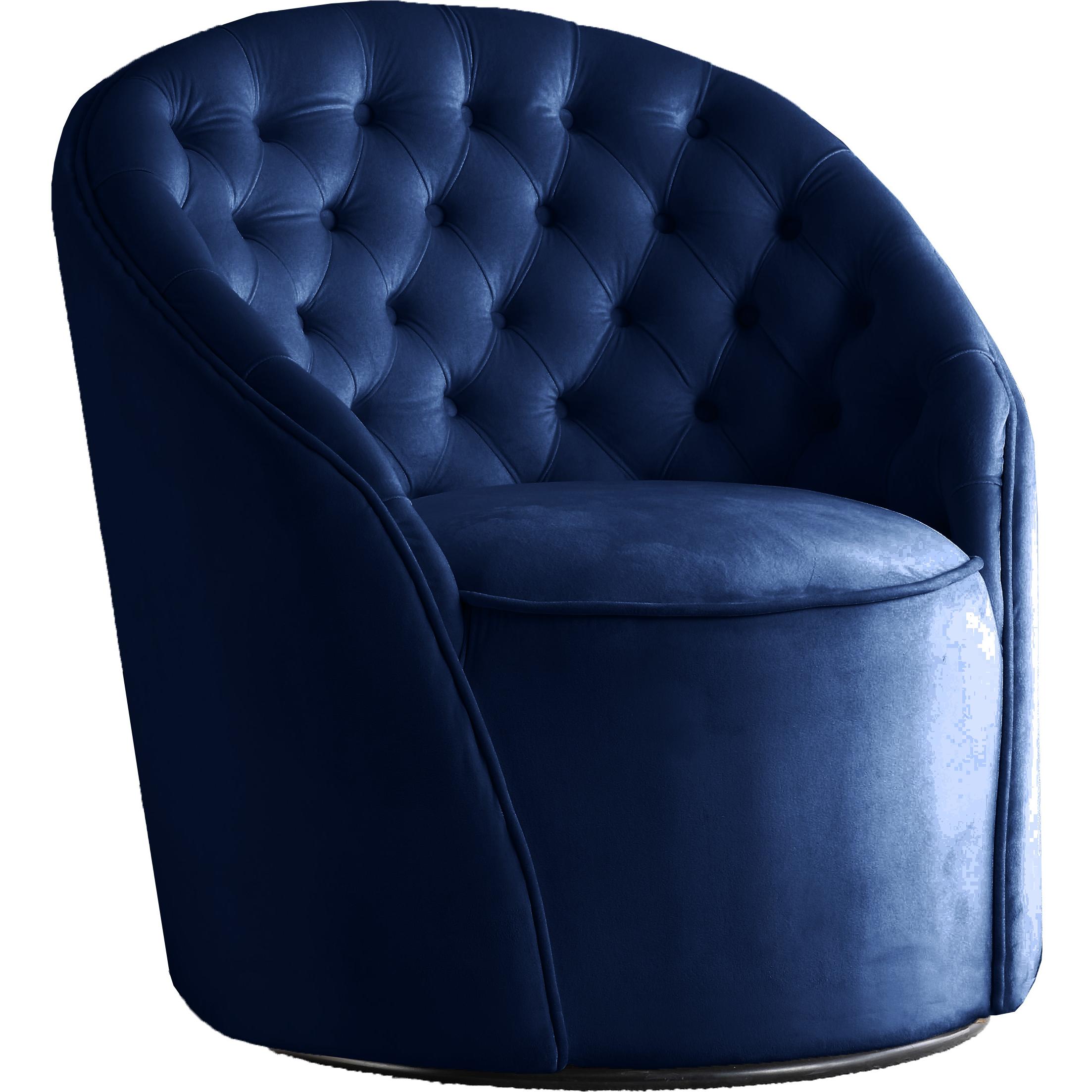 Meridian Alessio Navy Velvet Accent Chair