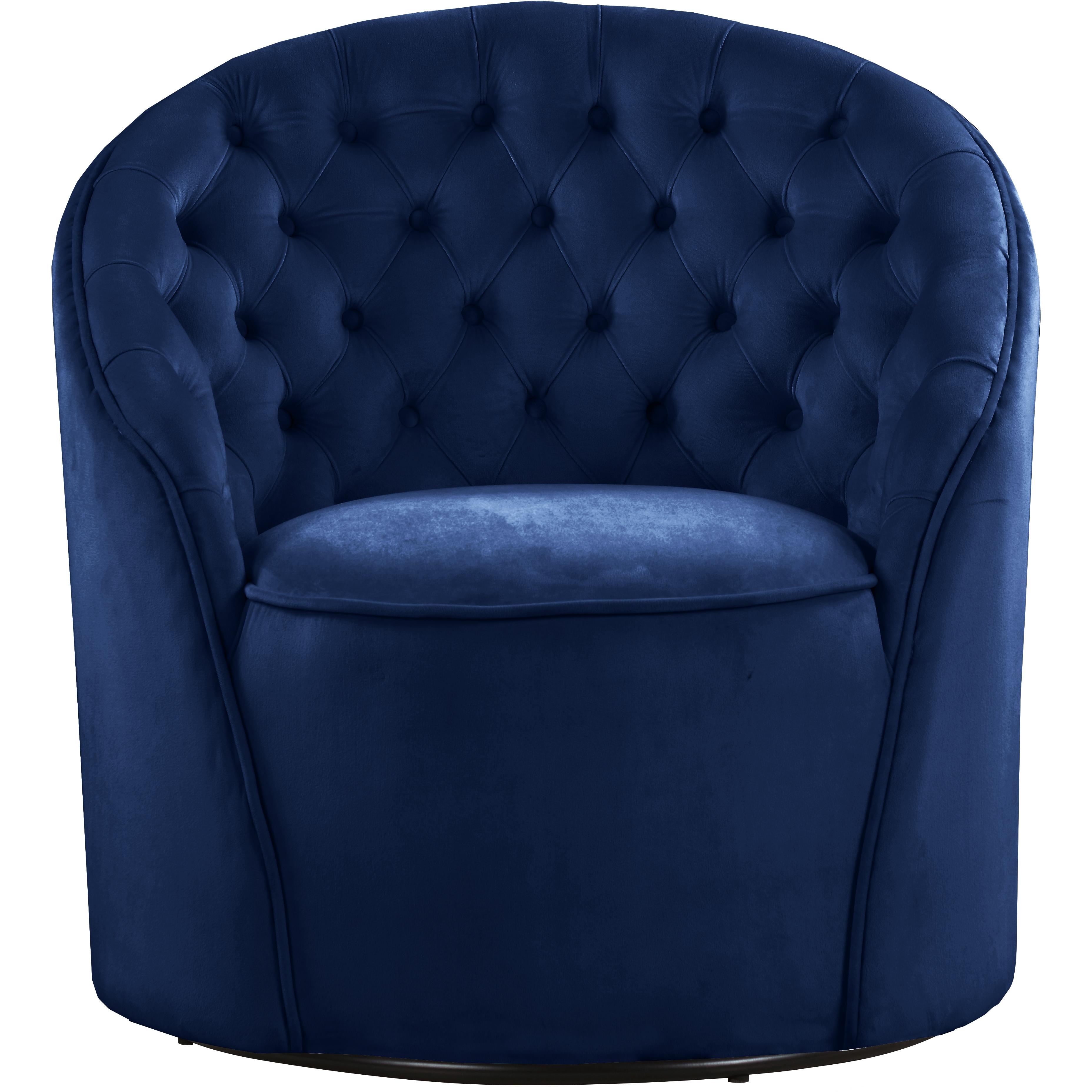 Meridian Alessio Navy Velvet Accent Chair