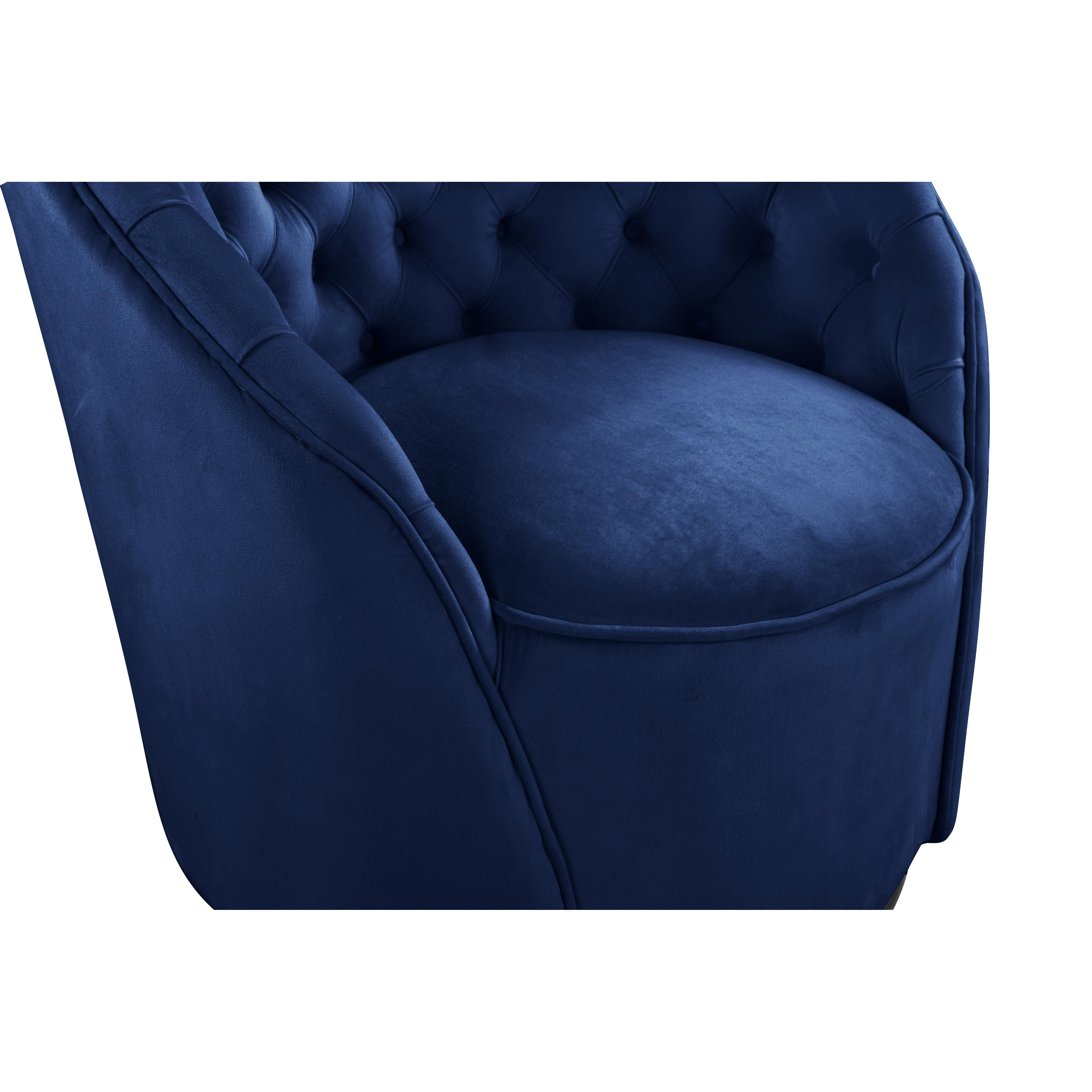 Meridian Alessio Navy Velvet Accent Chair