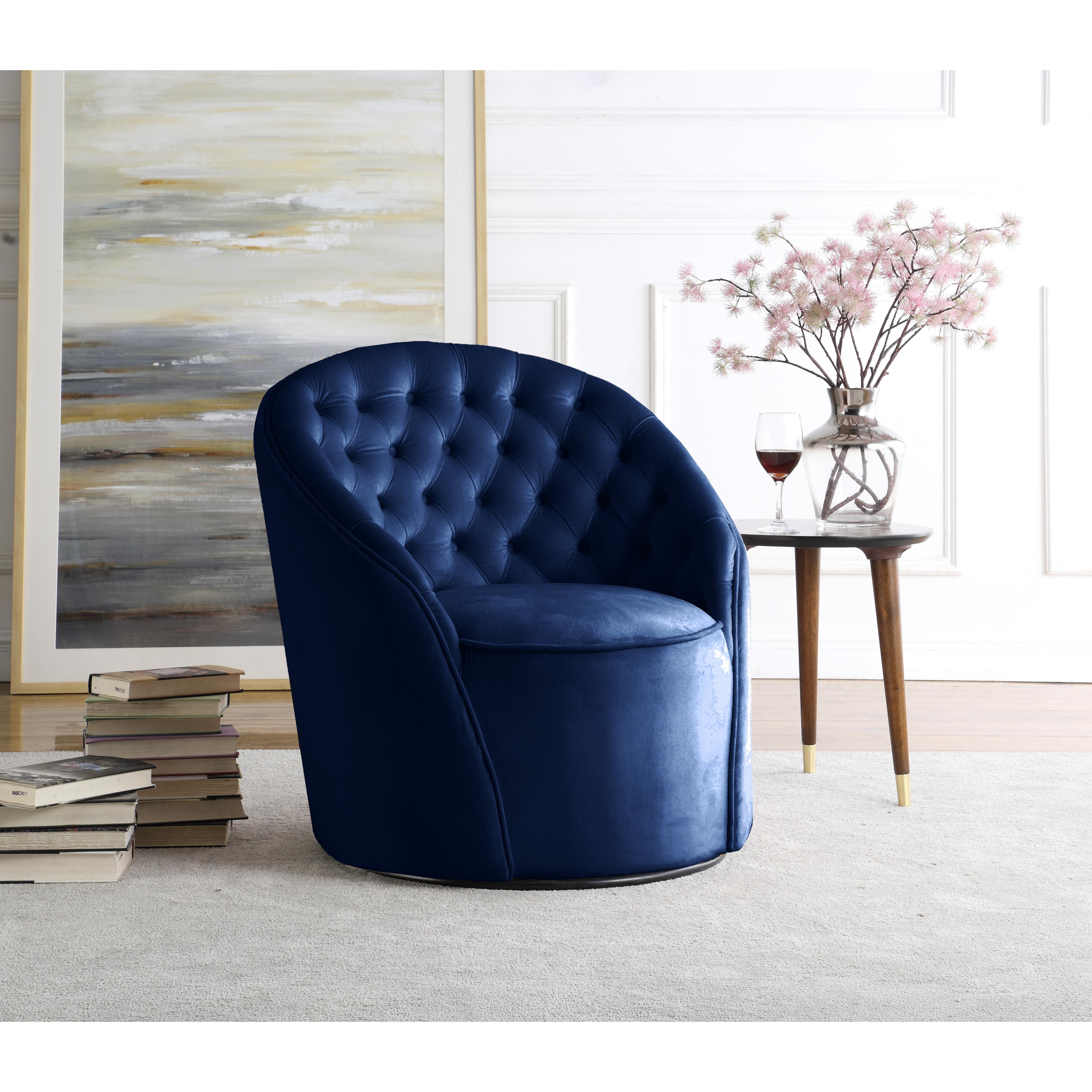 Meridian Alessio Navy Velvet Accent Chair