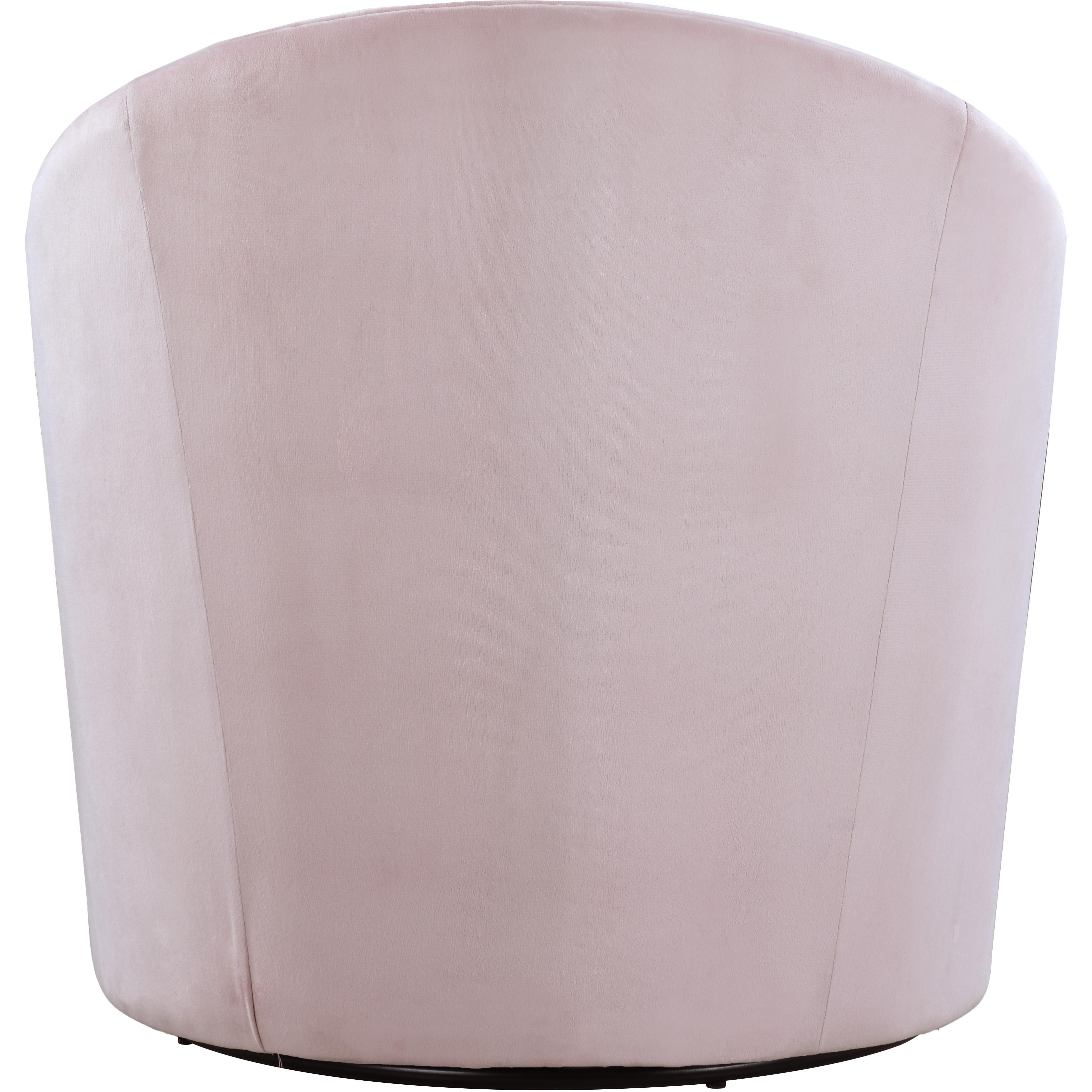 Meridian Alessio Pink Velvet Accent Chair