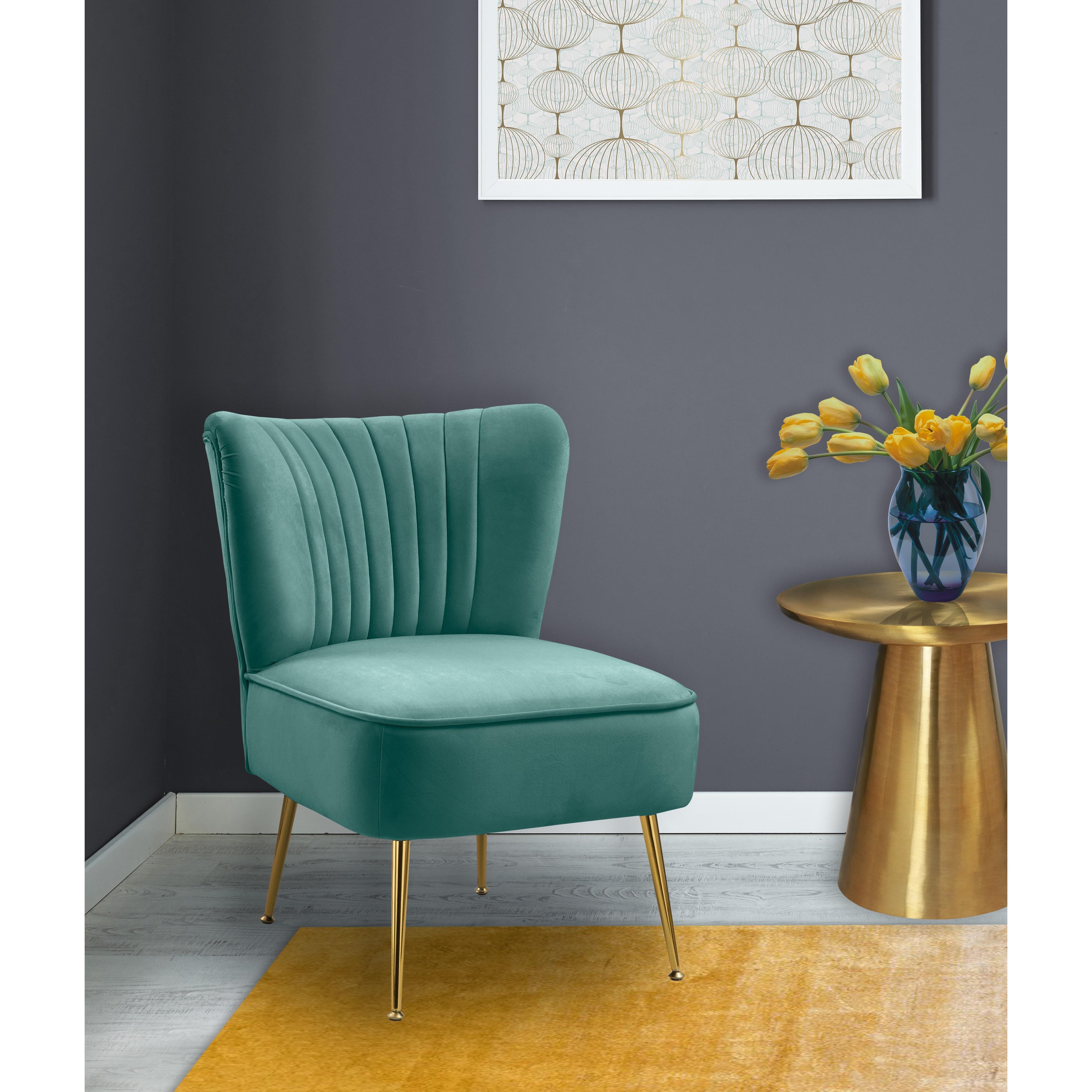 Meridian Tess Mint Velvet Accent Chair