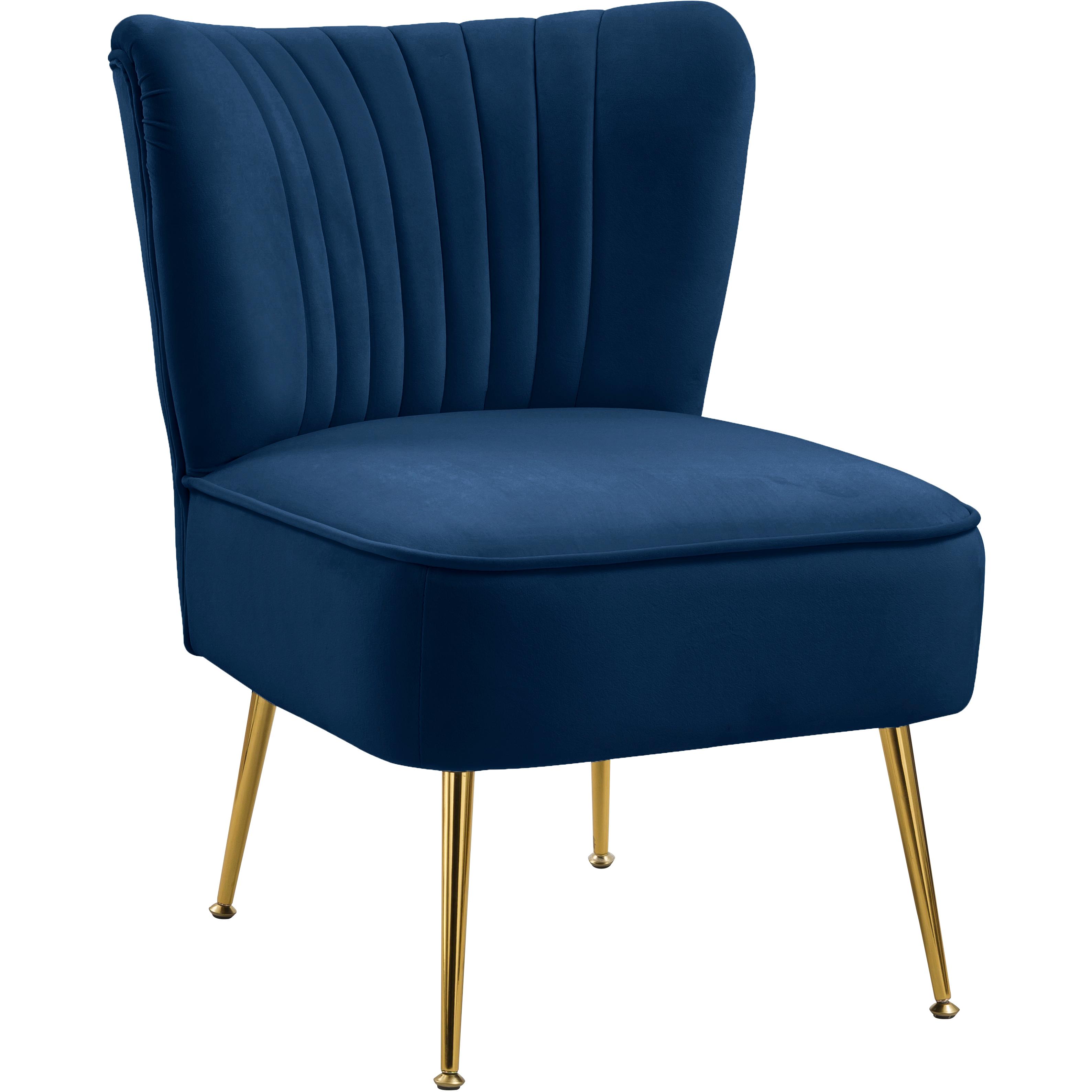 Meridian Tess Navy Velvet Accent Chair